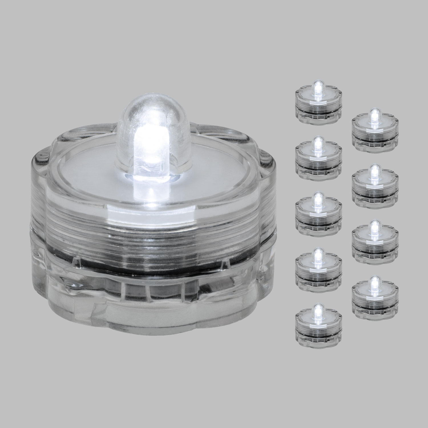 10 LED-Teelichter mit Batterie, kaltweiß 10 LED-Teelichter mit Batterie, kaltweiß