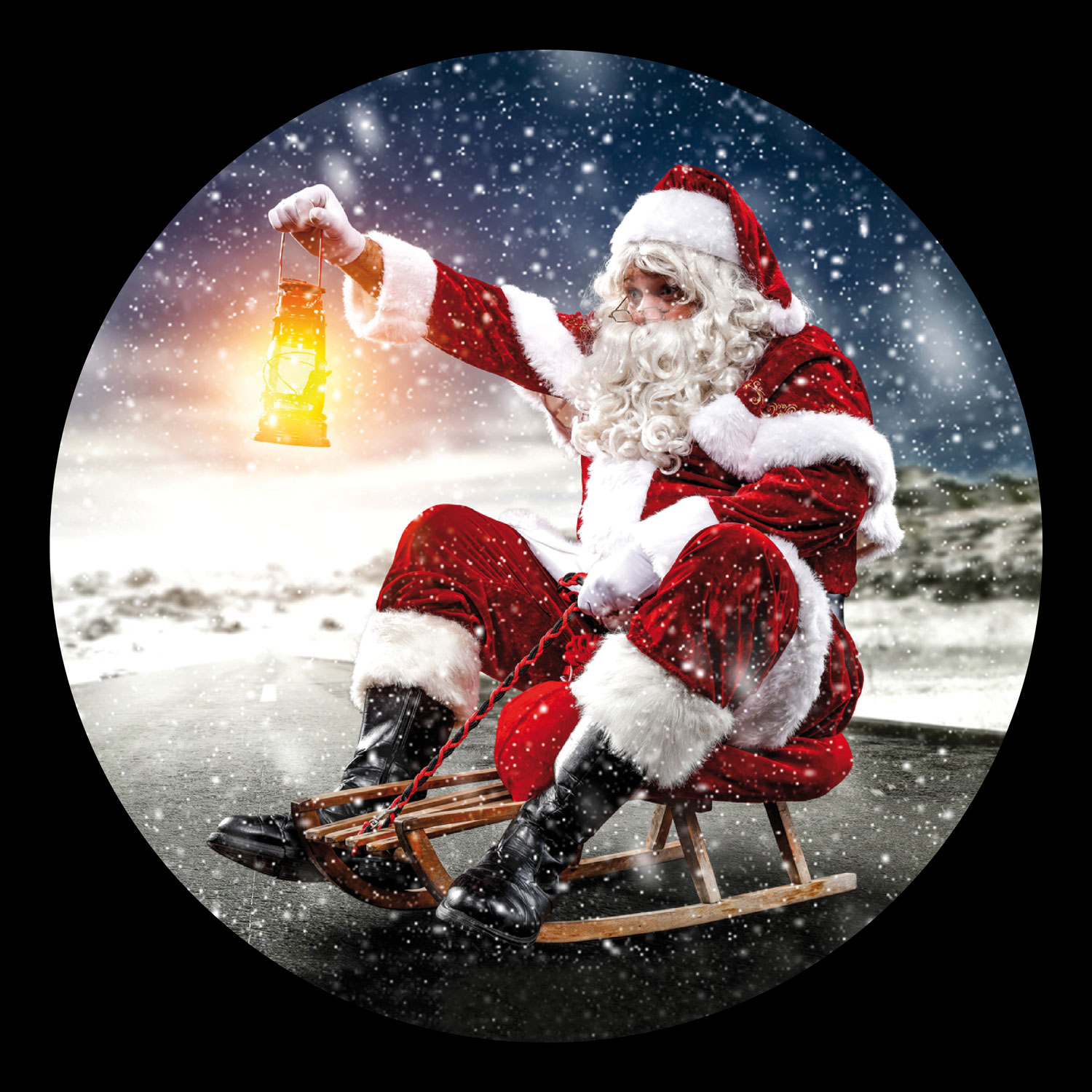 Gobo Babbo Natale con slittino Gobo Babbo Natale con slittino