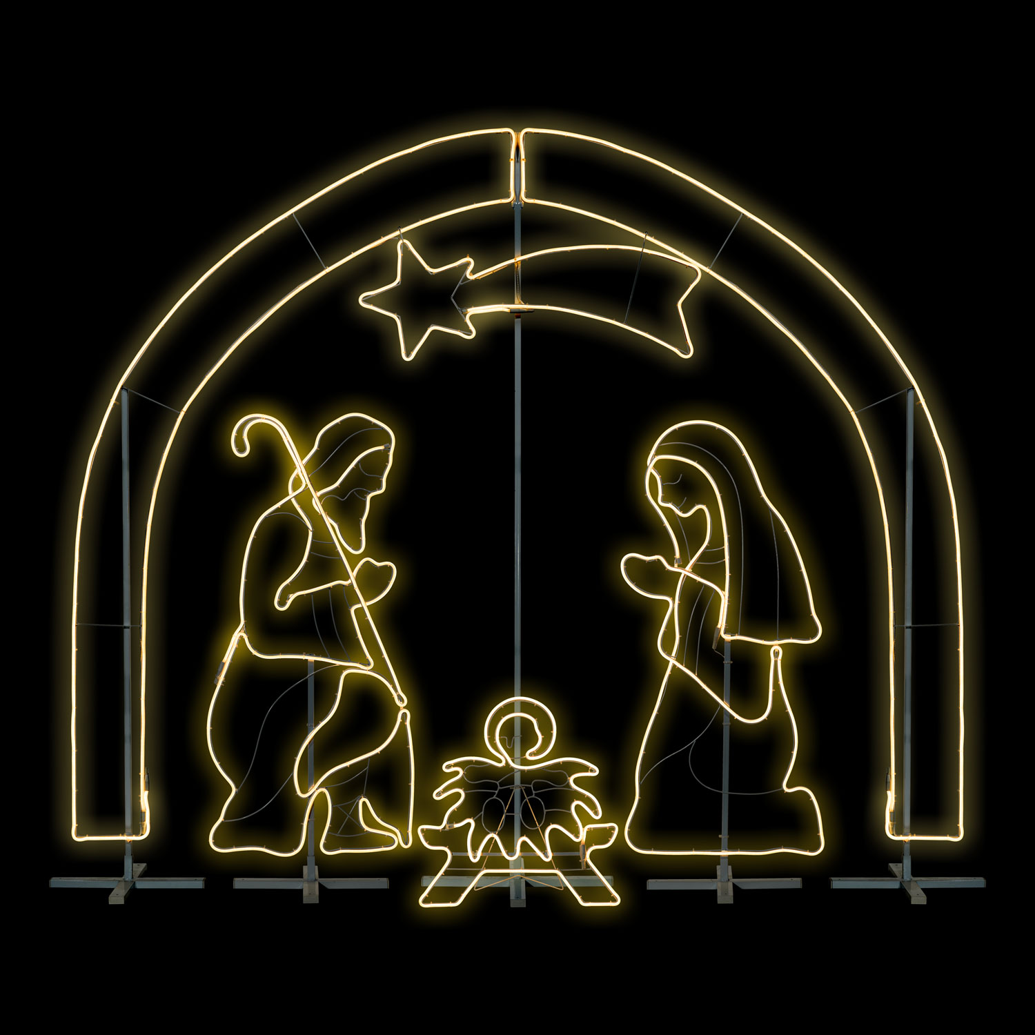 Lampe Crèche, Joseph en tube lumineux effet néon, 115 cm, led blanc chaud 7 Lampe Crèche, Joseph en tube lumineux effet néon, 115 cm, led blanc chaud 7