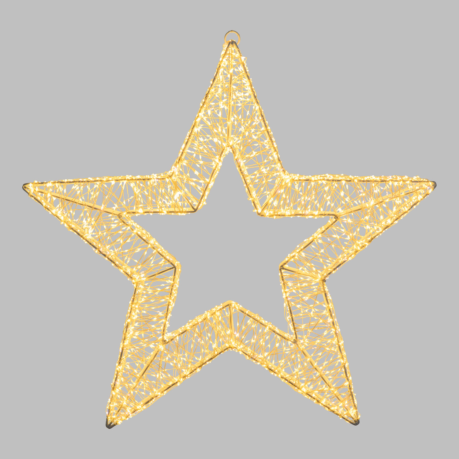 Étoile Blanche en 3D, Ø 75 cm, 3500 Microled haute densité blanc chaud et froid, utilisation en intérieur Étoile Blanche en 3D, Ø 75 cm, 3500 Microled haute densité blanc chaud et froid, utilisation en intérieur