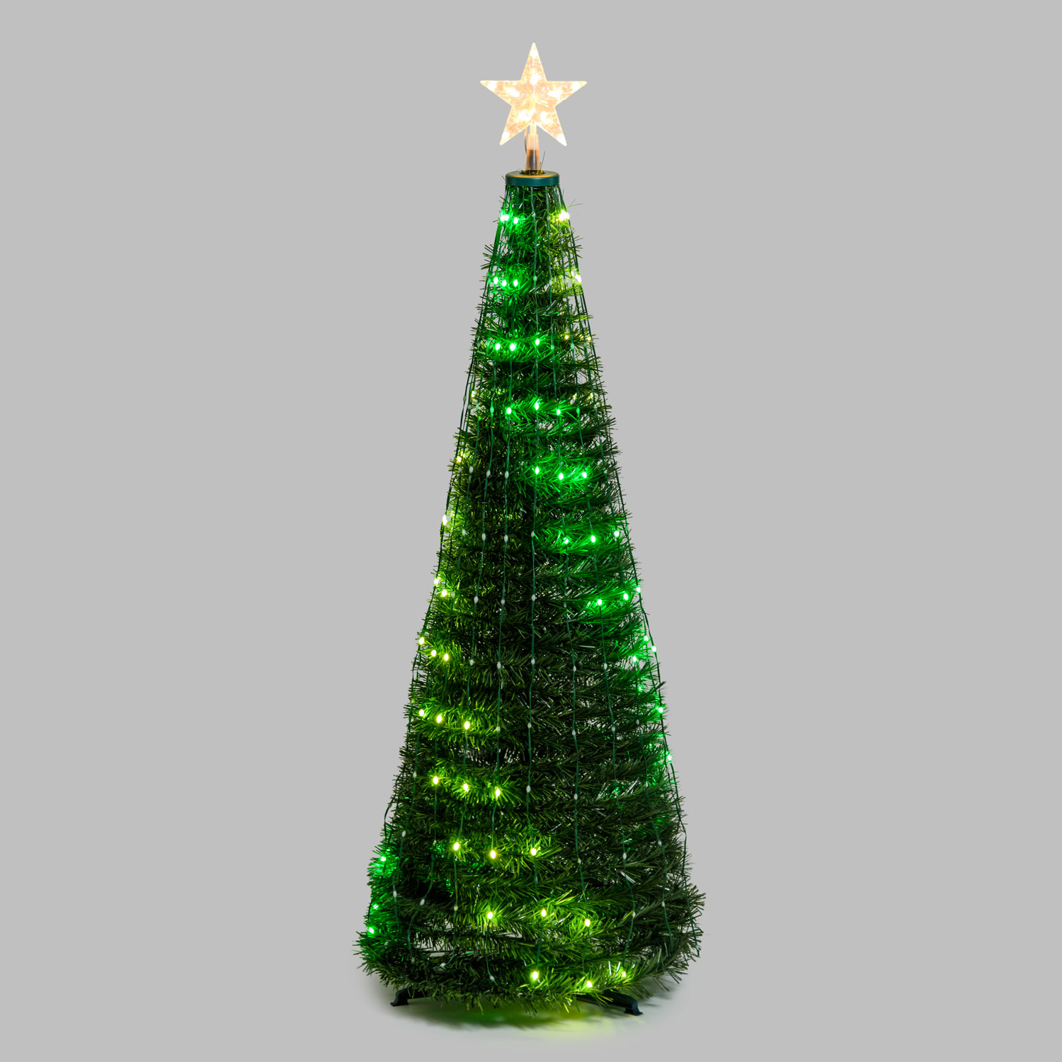 Faltbarer Baum aus künstlichem Kiefer, h. 150 cm, 234 RGB LED Lichterperlen 10 Faltbarer Baum aus künstlichem Kiefer, h. 150 cm, 234 RGB LED Lichterperlen 10