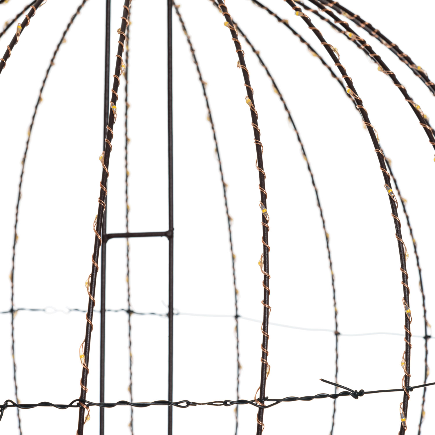 Sphère marron pliable en 3D, Ø 54 cm, 520 microled haute densité blanc chaud, utilisation en intérieur 4 Sphère marron pliable en 3D, Ø 54 cm, 520 microled haute densité blanc chaud, utilisation en intérieur 4