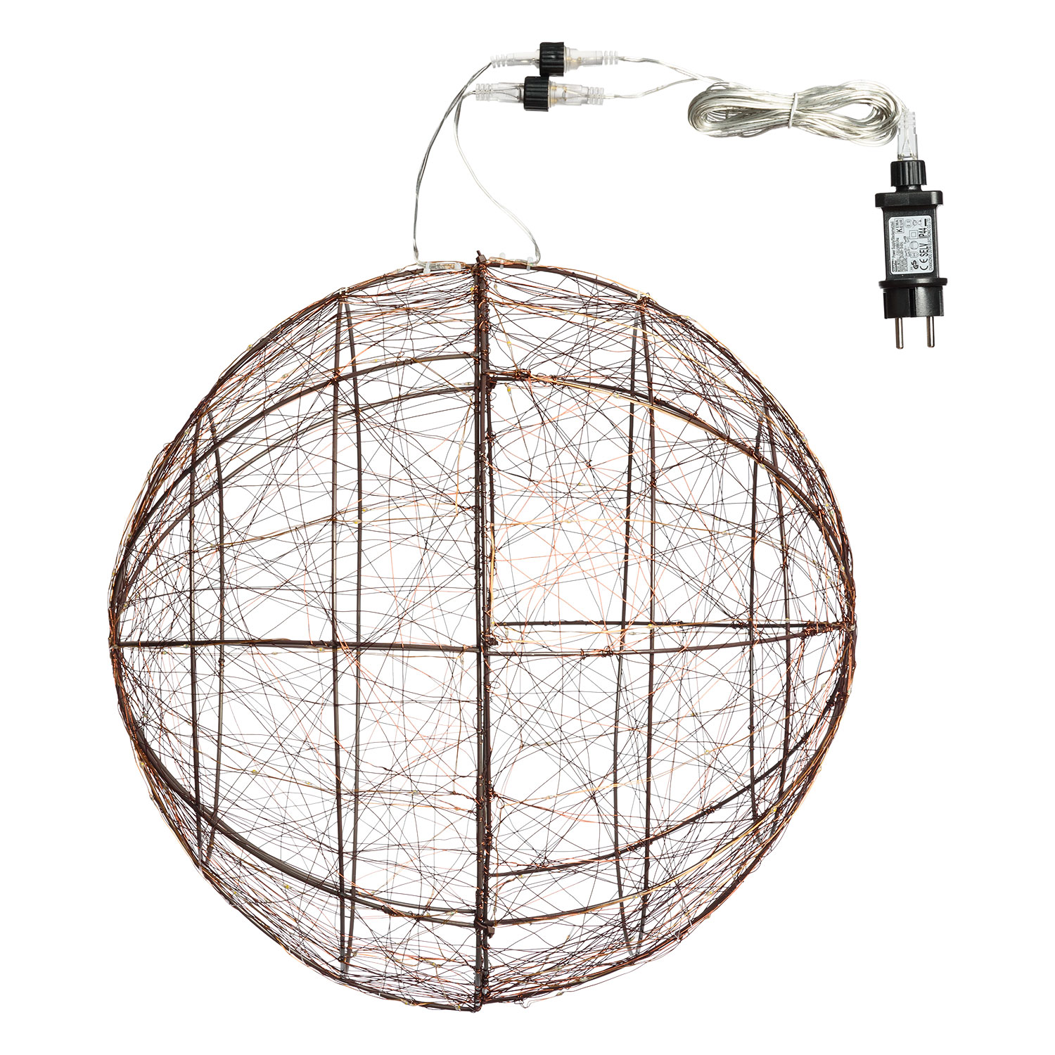 3D-Kupferkugel Ø 45 cm, 240 Micro LEDs warmweiß 2 3D-Kupferkugel Ø 45 cm, 240 Micro LEDs warmweiß 2