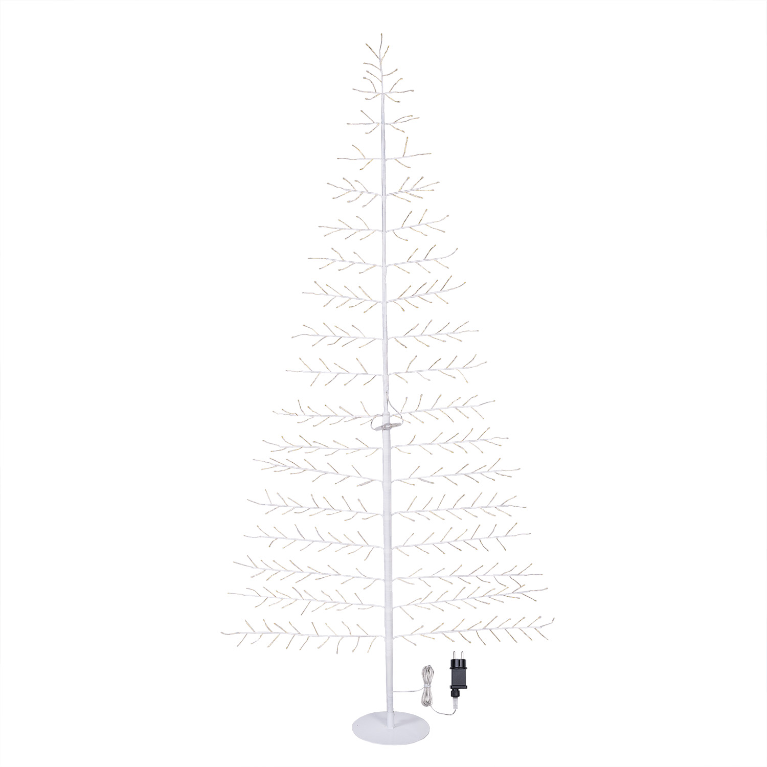Árbol Rama de Tilo blanco 2D h 2,1 m, 348 microled, blanco cálido, uso interior 2
