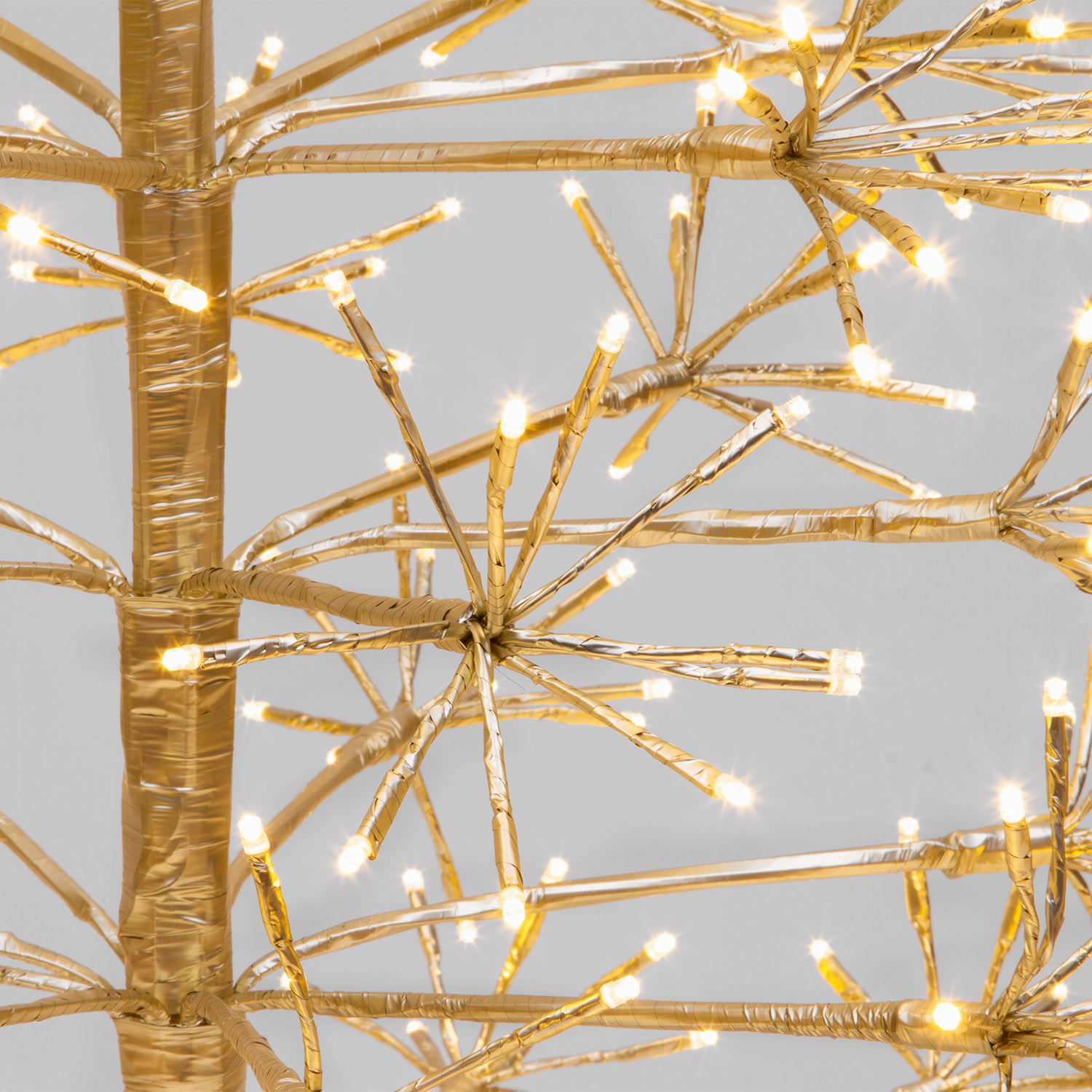 Albero Conico Champagne, h 2,7 m, 1810 led bianco caldo 4