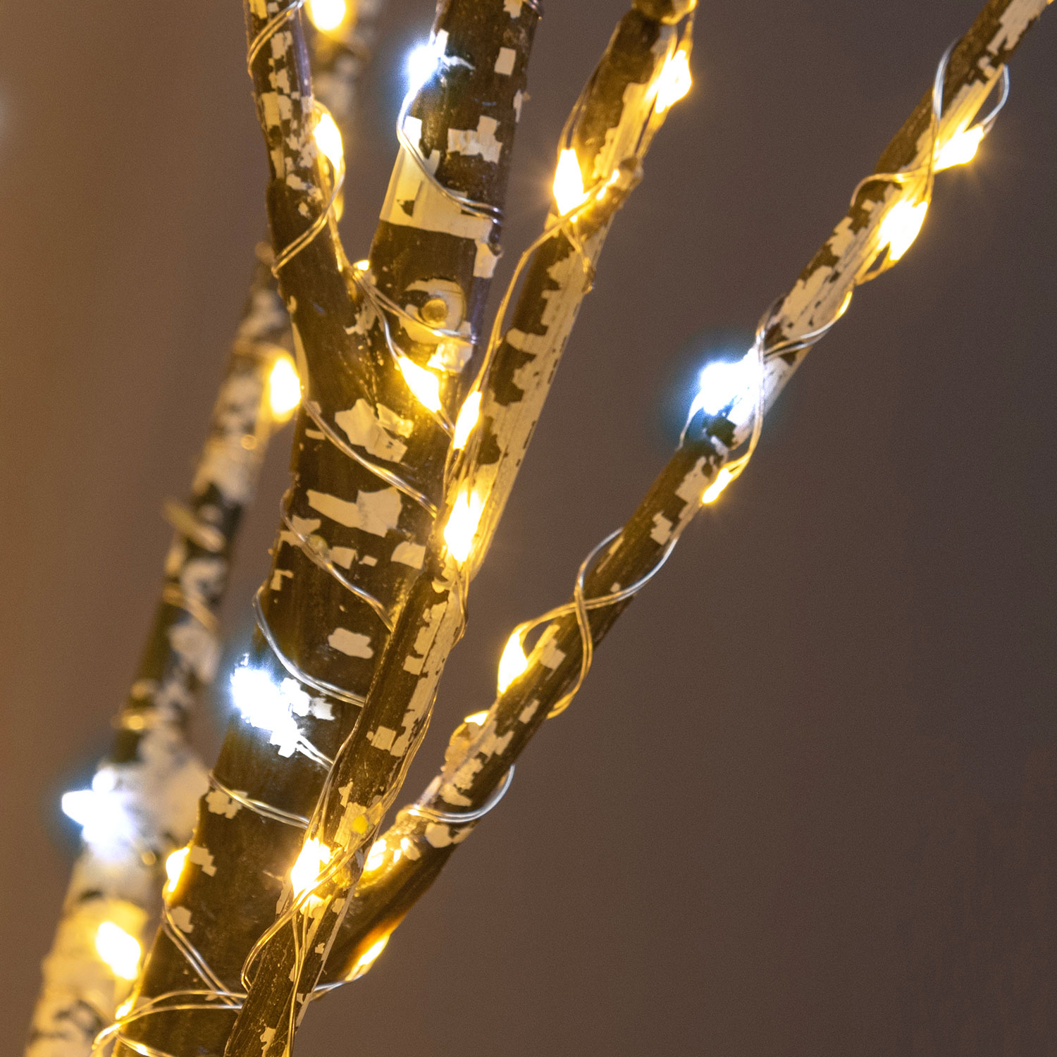 2m 600 Warm White and White MicroLEDs Cascade of Light with 15 falls, Silver Metal Wire 4 2m 600 Warm White and White MicroLEDs Cascade of Light with 15 falls, Silver Metal Wire 4