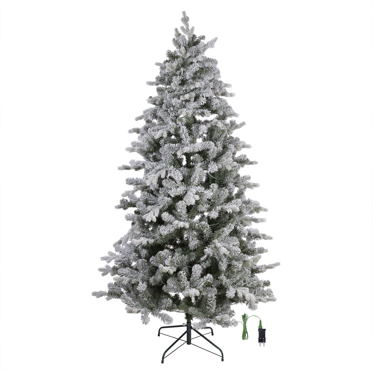 Schnee-Effekt Tannenbaum, 210 cm hoch, mit 500 integrierten LEDs in Warmweiß