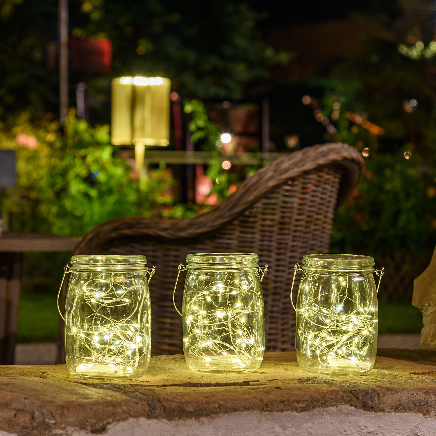 Barattolo di vetro con 80 micro led bianco caldo e freddo 2 Barattolo di vetro con 80 micro led bianco caldo e freddo 2
