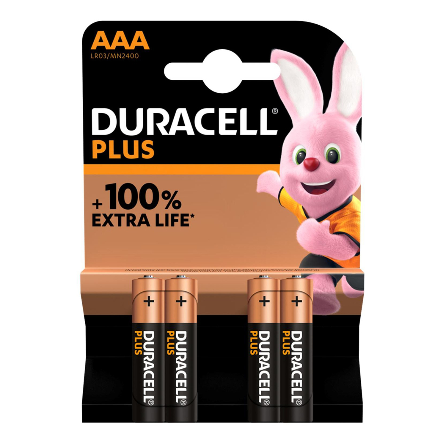 4 Batteries AAA Duracell Plus Power 4 Batteries AAA Duracell Plus Power