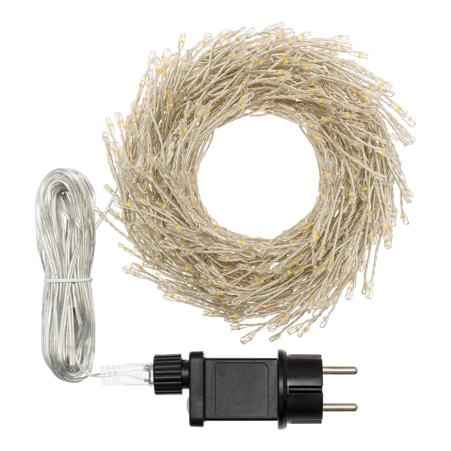 Guirlande Festoon argentée 10 m, 2400 microled blanc chaud et blanc froid, haute densité 8 Guirlande Festoon argentée 10 m, 2400 microled blanc chaud et blanc froid, haute densité 8