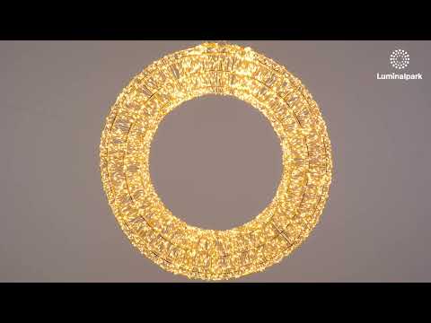 Couronne Blanche en 3D, Ø 75 cm, 6000 Microled haute densité blanc chaud et froid, utilisation en intérieur 2 Couronne Blanche en 3D, Ø 75 cm, 6000 Microled haute densité blanc chaud et froid, utilisation en intérieur 2