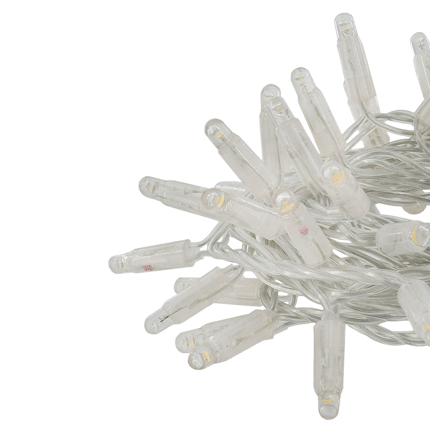 Catena Connect ProLine 36V, 8 m, 80 maxiled bianco caldo soft, cavo trasparente, prolungabile 4