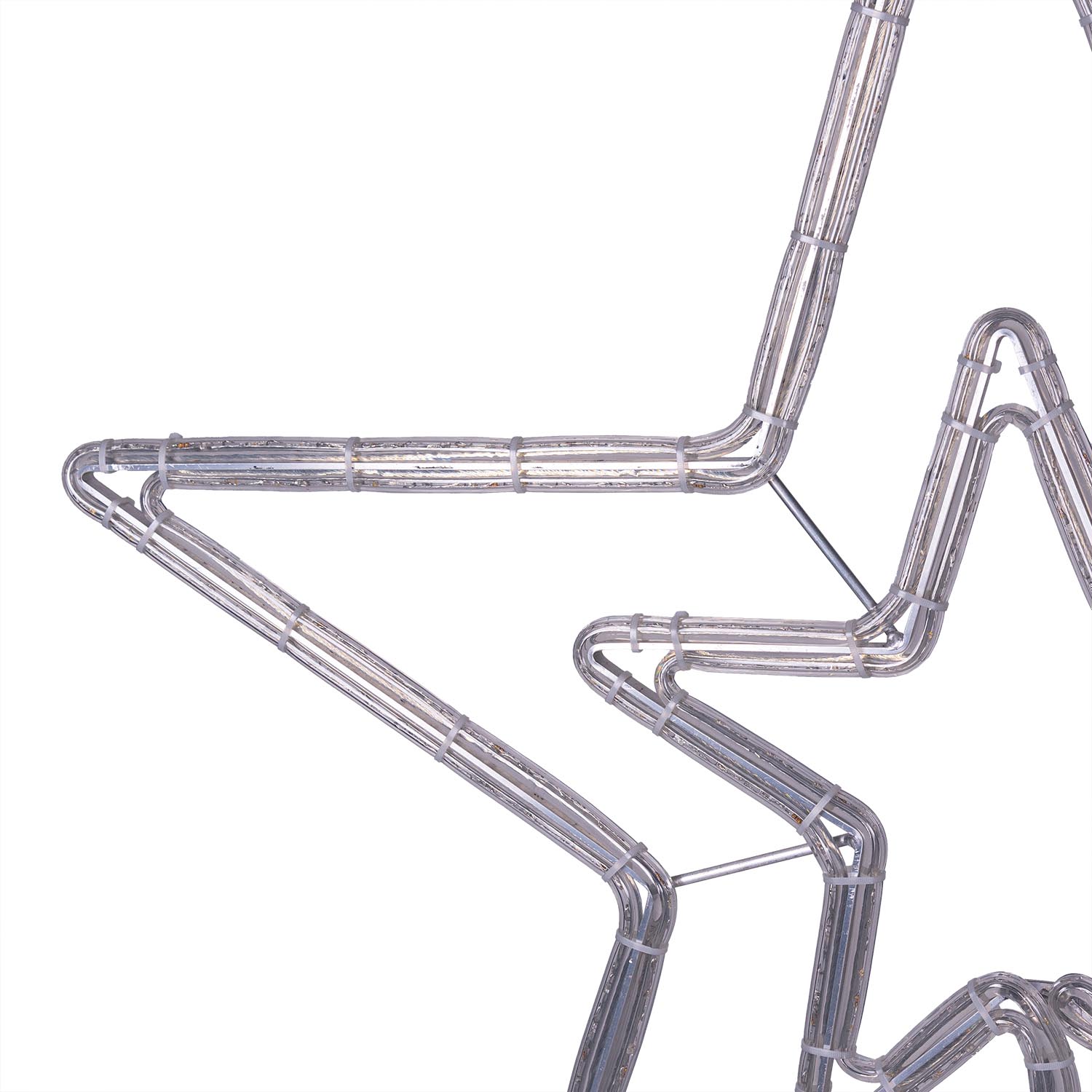 Étoile en tube lumineux, 100 x h 105 cm, 374 led blanc chaud 4 Étoile en tube lumineux, 100 x h 105 cm, 374 led blanc chaud 4