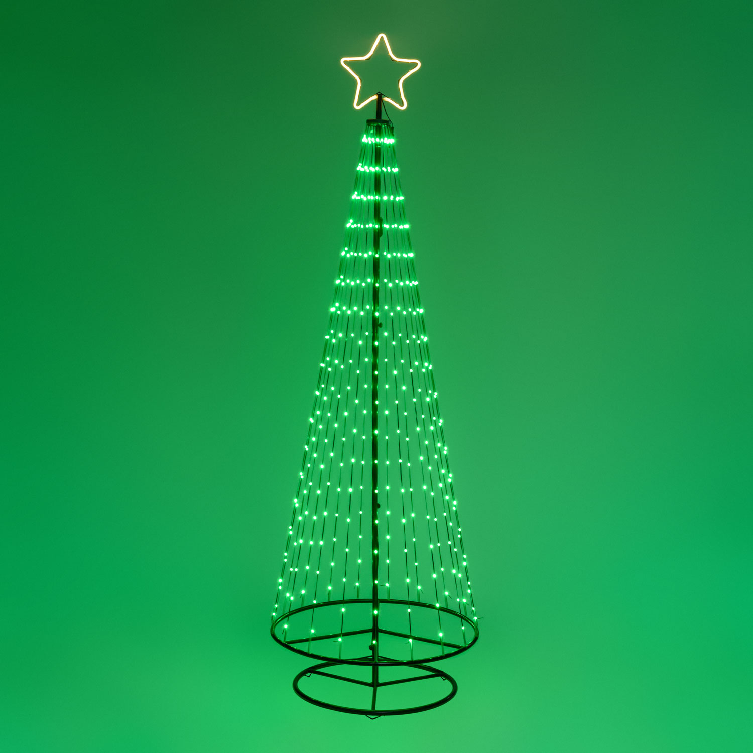 Albero conico ripiegabile h 240 cm, pixel led RGB cambiacolore 8 Albero conico ripiegabile h 240 cm, pixel led RGB cambiacolore 8