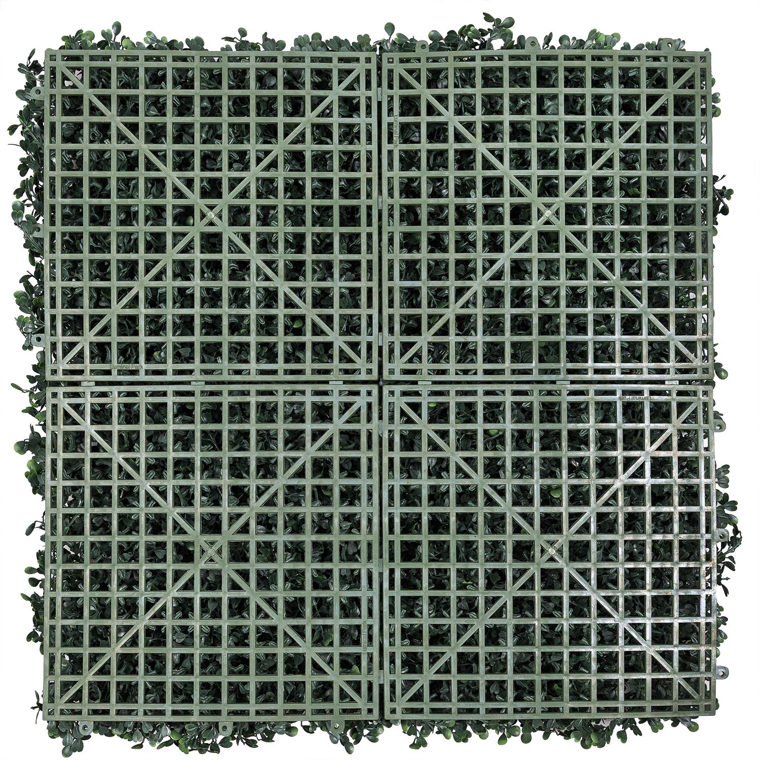 Panneau de Buis artificiel vert foncé Green Wall Light, sans lumières 5