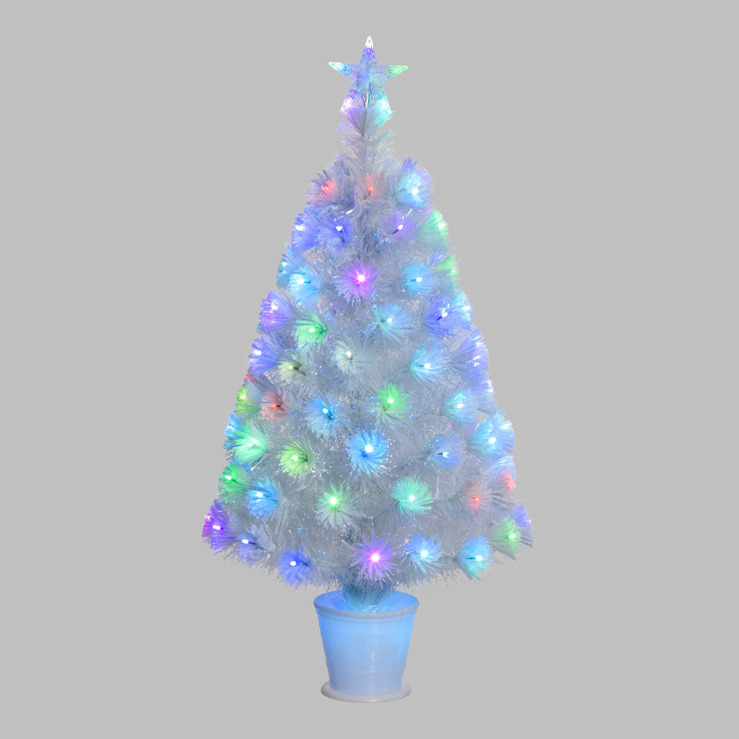 Sapin de Noël avec fibre avec fibres optiques multicolor, 100 cm, 95 led RGB 7 Sapin de Noël avec fibre avec fibres optiques multicolor, 100 cm, 95 led RGB 7