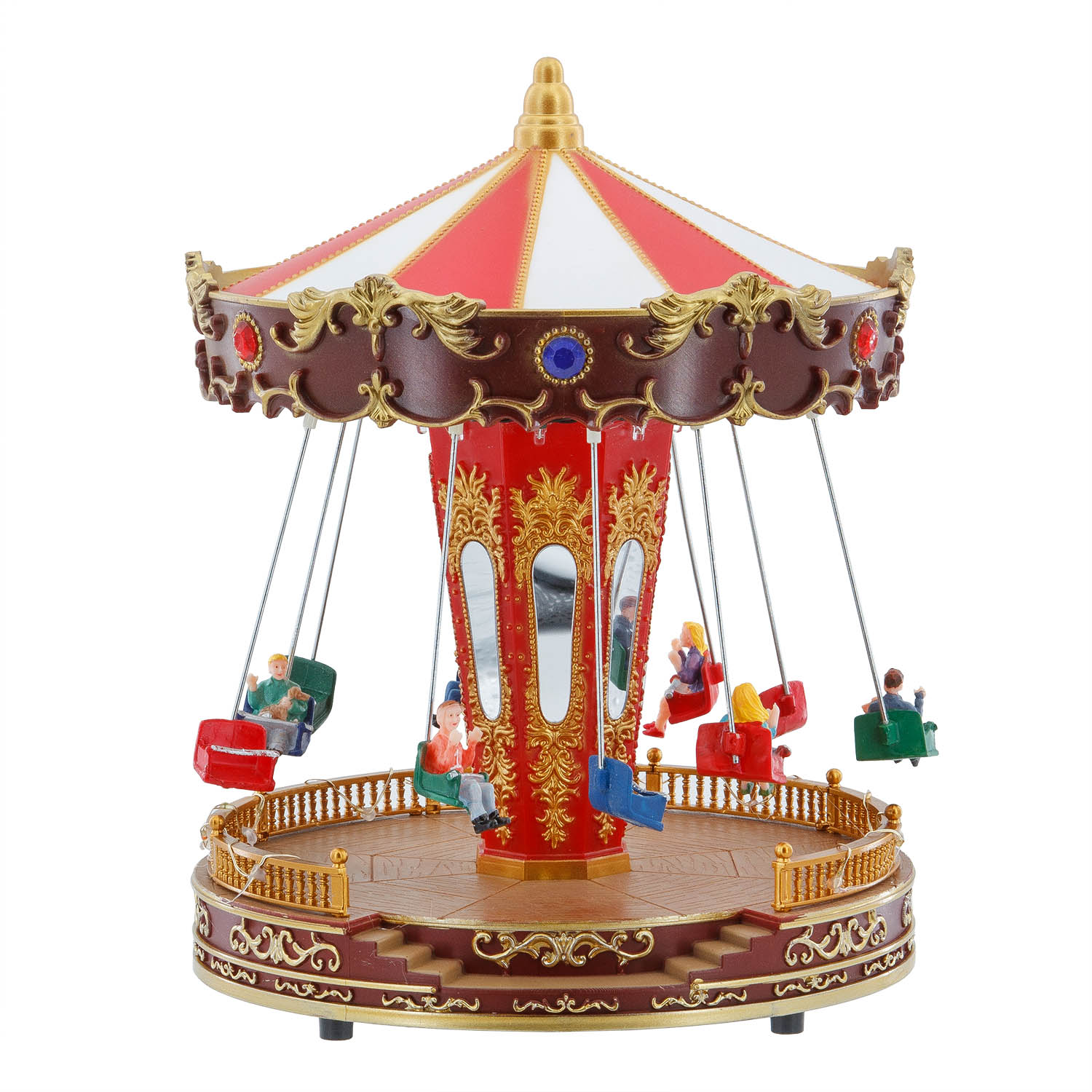 Villaggio di Natale, Giostra Luna Park, h 27 cm, musiche natalizie 2