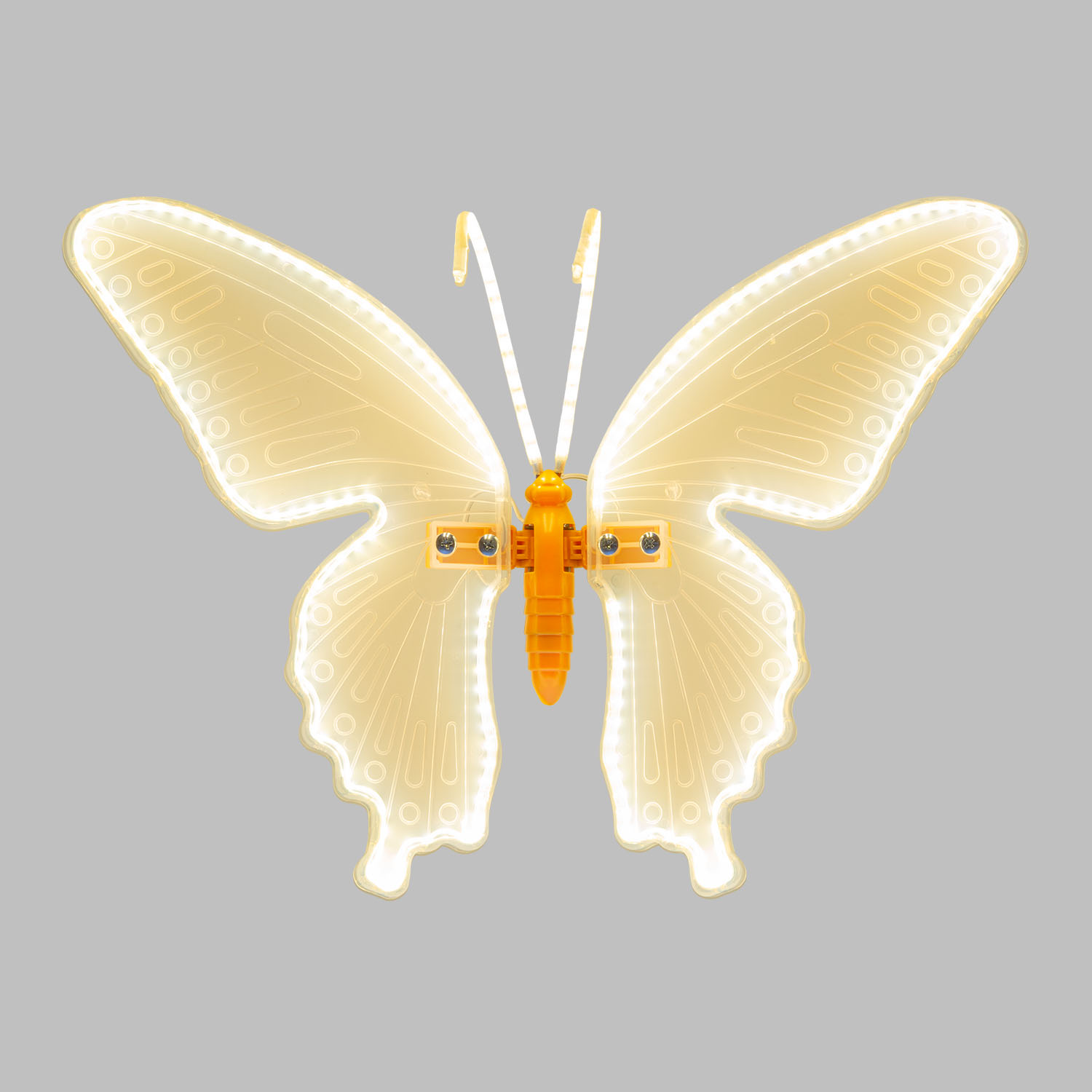 Farfalla in tubo ultraluminoso, 43 cm, 244 led bianco caldo 4
