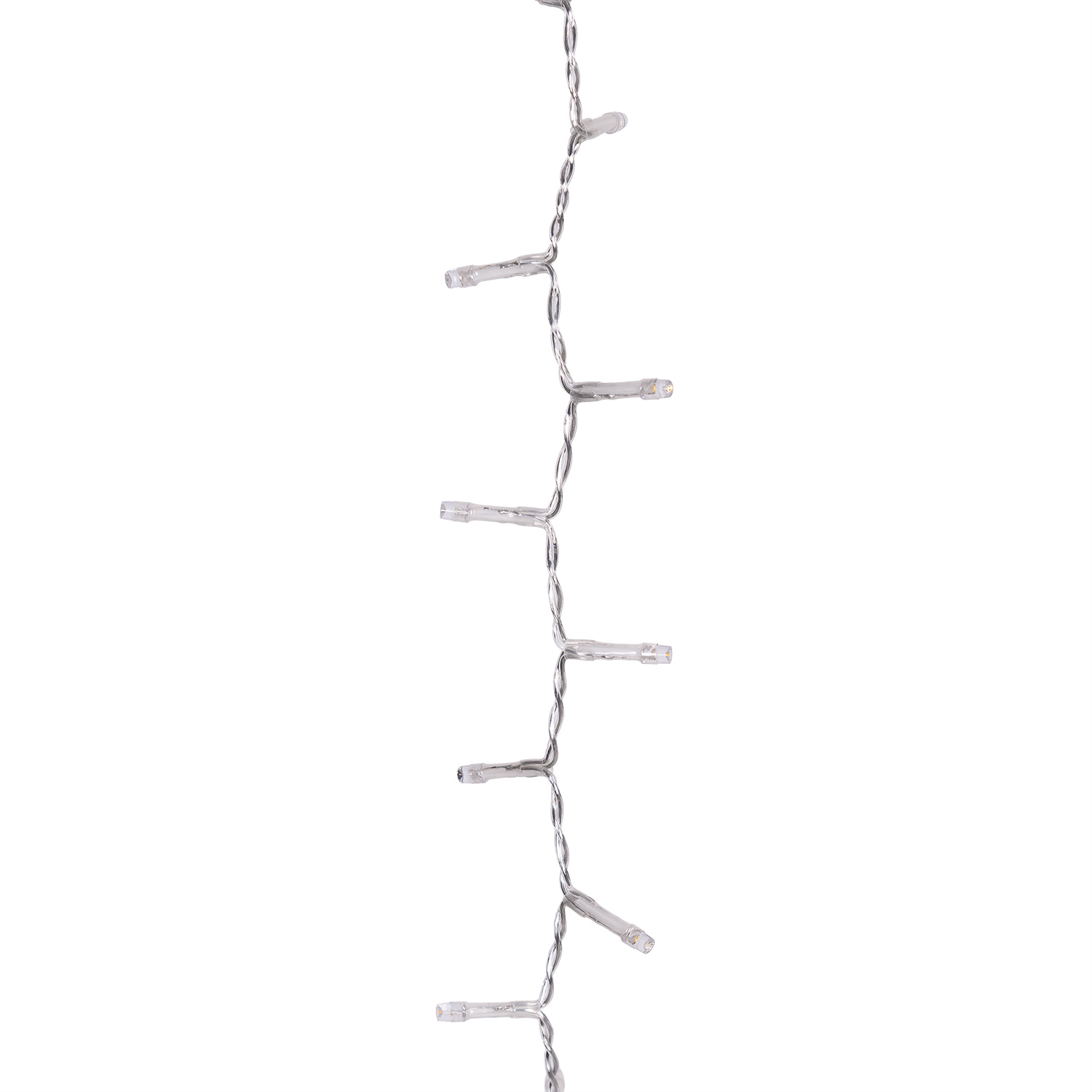 Stalattite 3,4 x h 0,8 m, 384 led bianco caldo, cavo trasparente 3