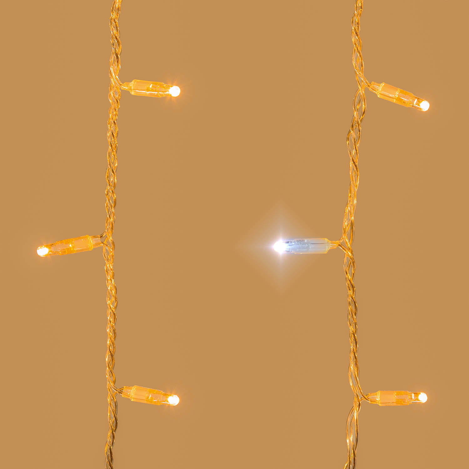 Curtain Light 2 x h 1 m, 84 Warm White and Cold White MaxiLEDs, transparent cable, extendable 3