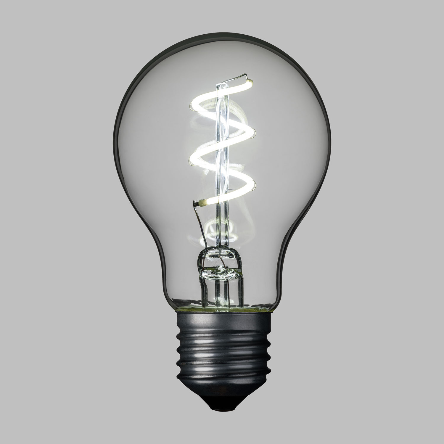 Serie VINTAGE LED 36V, Lampadina a goccia Ø 60 mm in vetro, led a spirale, bianco freddo Serie VINTAGE LED 36V, Lampadina a goccia Ø 60 mm in vetro, led a spirale, bianco freddo