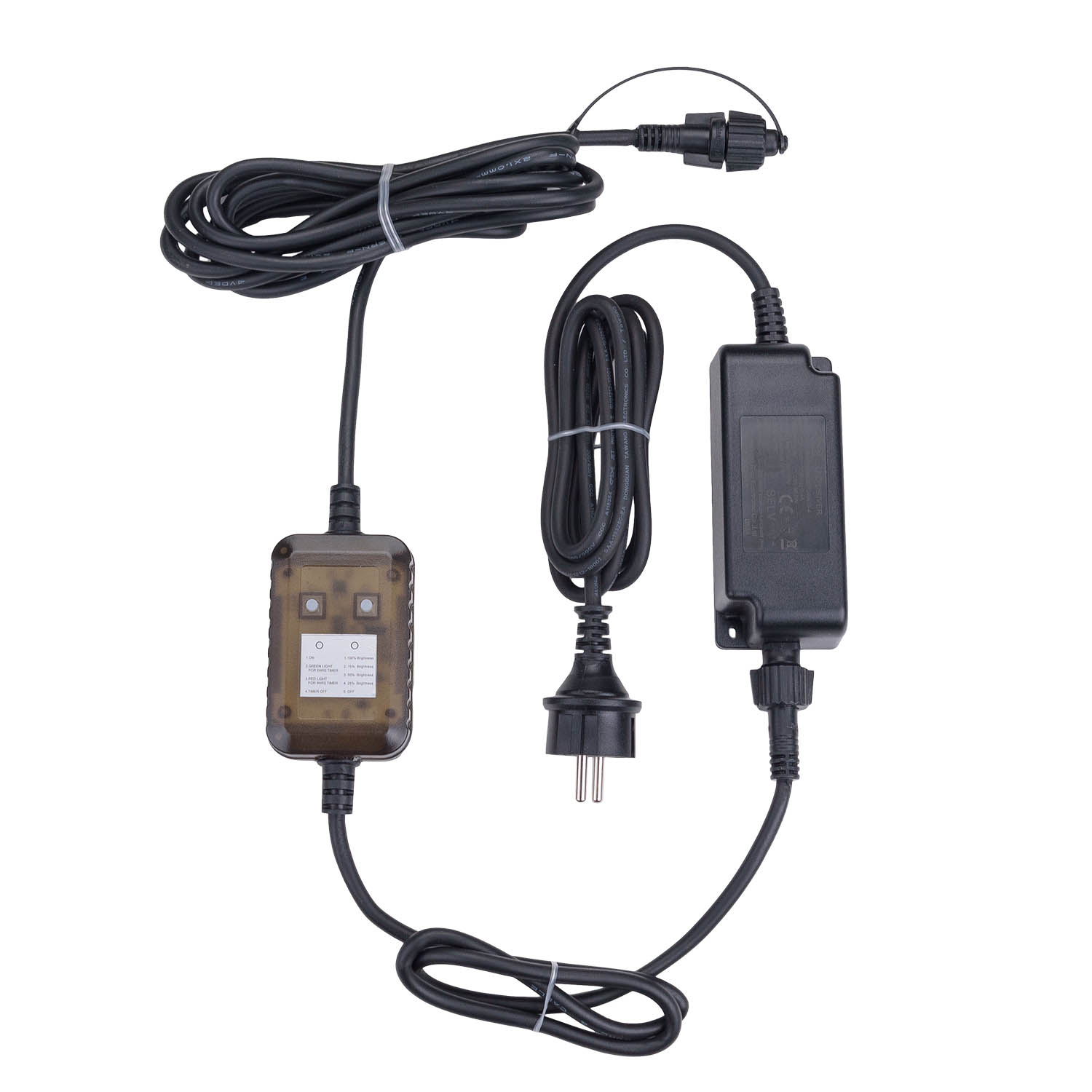 Trasformatore con Controller Connect+ fino a 2400 led, solo luce fissa, cavo nero Trasformatore con Controller Connect+ fino a 2400 led, solo luce fissa, cavo nero