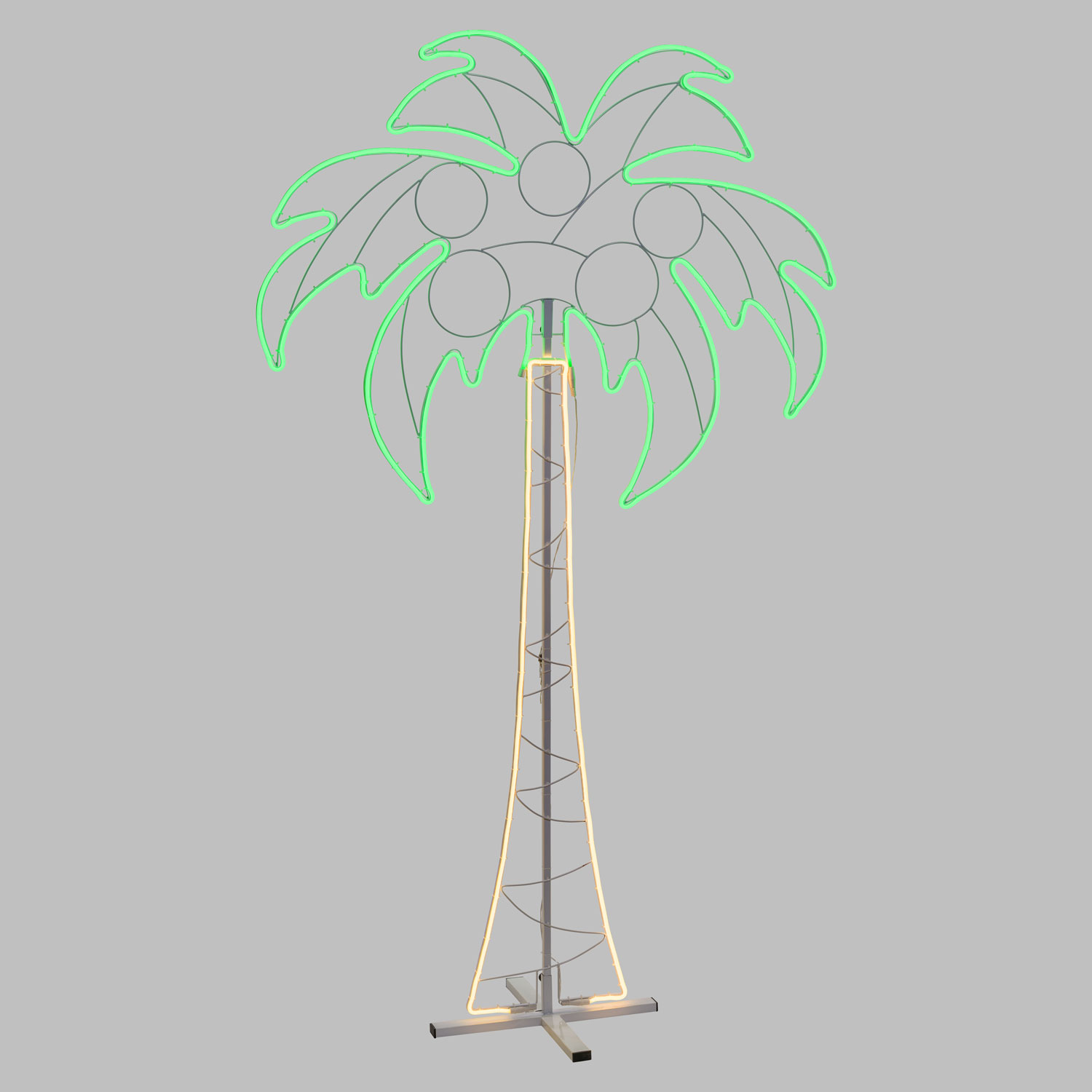 Figura Palmera, manguera efecto neón, 200 cm, 1078 led blanco cálido y verde 7 Figura Palmera, manguera efecto neón, 200 cm, 1078 led blanco cálido y verde 7