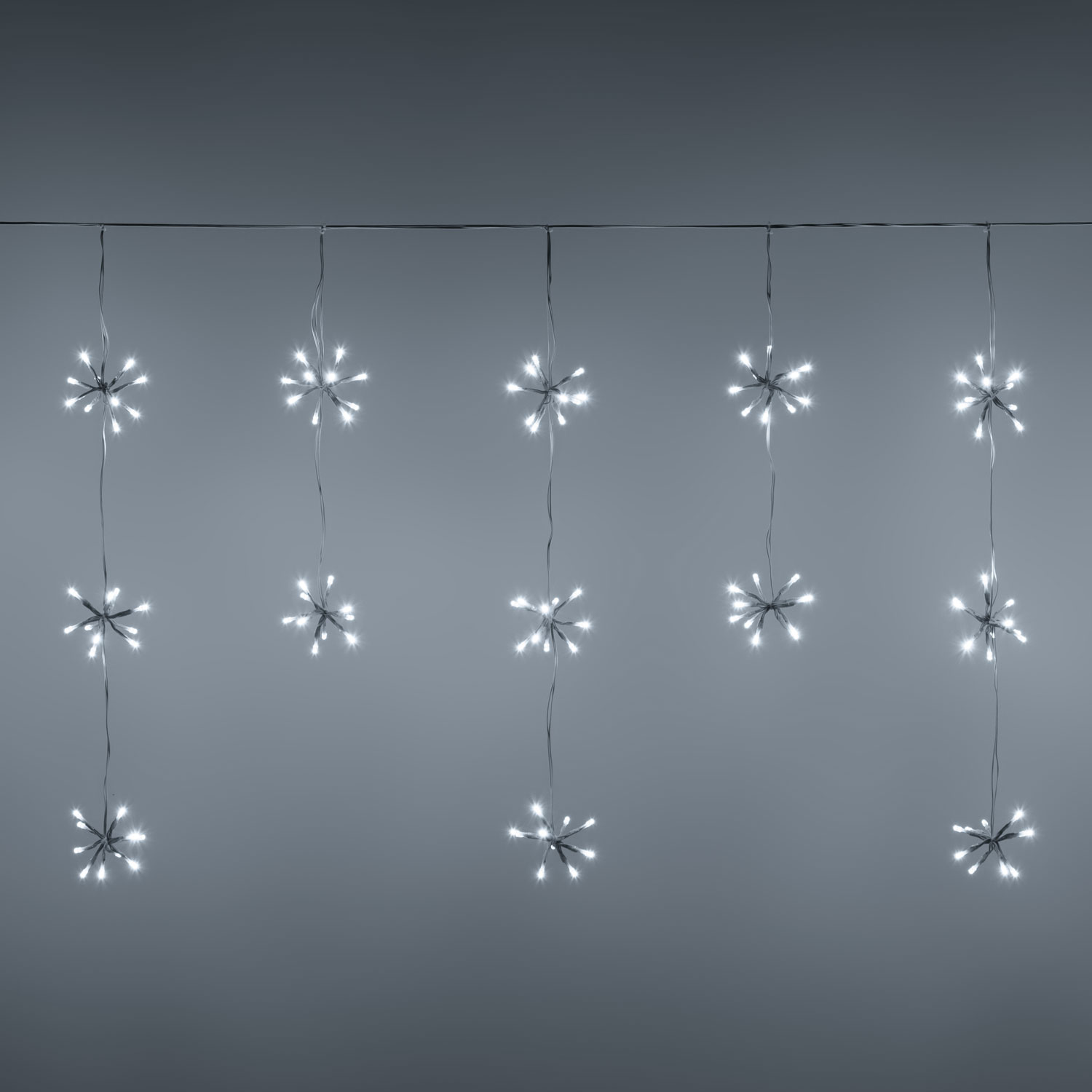 3 x h 0.7 m Bunch Icicle light, 300 white LEDs, extendable 3 x h 0.7 m Bunch Icicle light, 300 white LEDs, extendable