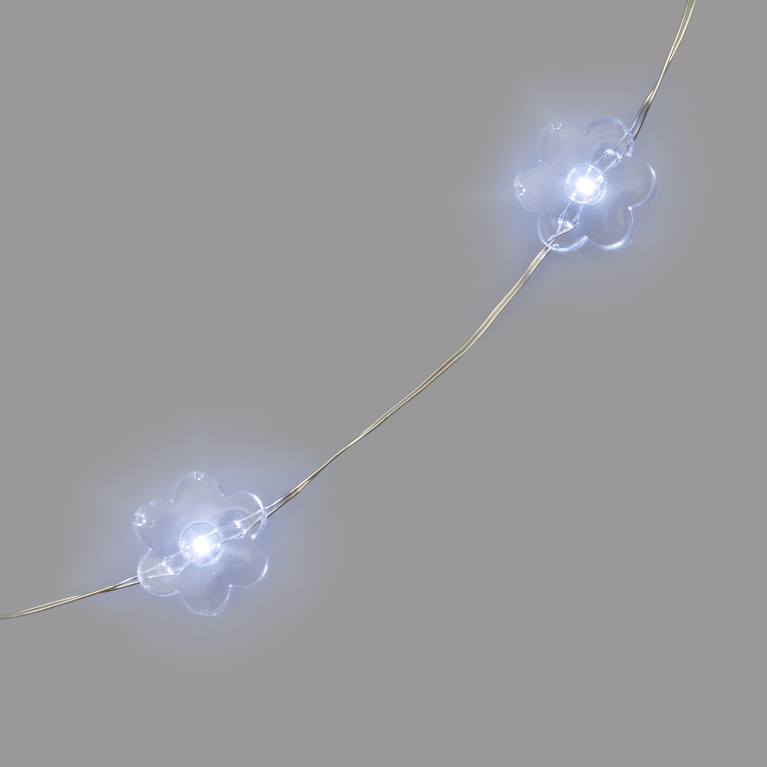 Collana Brilly 10 fiori led bianco freddo 3 Collana Brilly 10 fiori led bianco freddo 3
