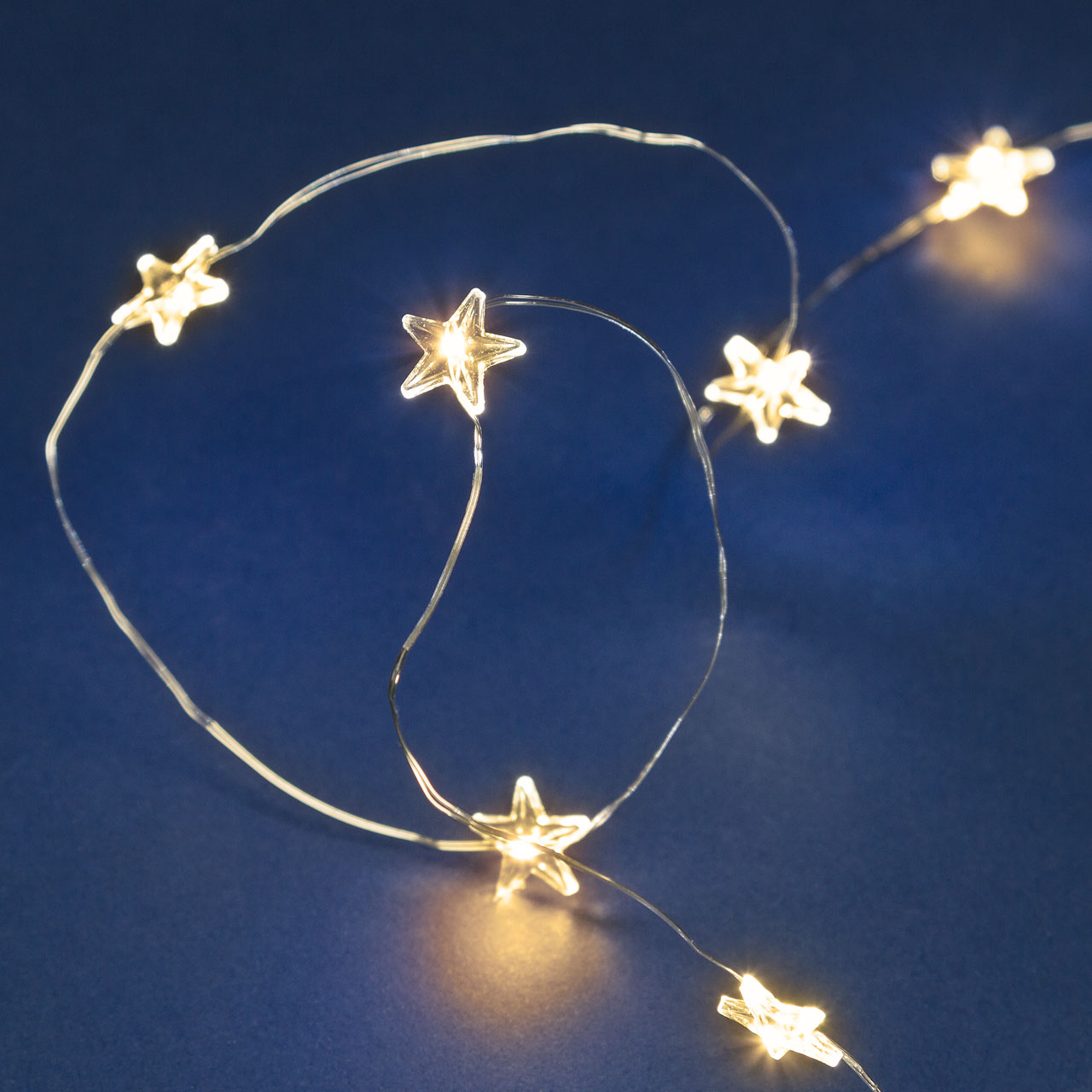 Guirlande lumineuse de 20 étoiles, microled blanc chaud 6 Guirlande lumineuse de 20 étoiles, microled blanc chaud 6