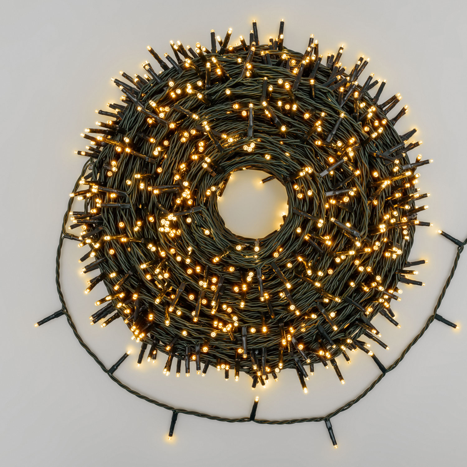 Lichterkette mit Wickler 72 m, 1200 Mini LEDs warmweiß, grünes Kabel 2 Lichterkette mit Wickler 72 m, 1200 Mini LEDs warmweiß, grünes Kabel 2