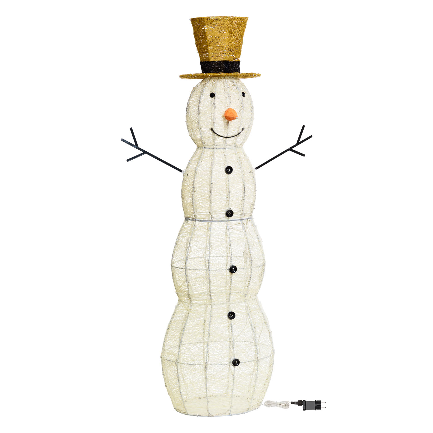 Muñeco de nieve 3D Light Cream & Brown 150 cm, led blanco extra cálido 4 Muñeco de nieve 3D Light Cream & Brown 150 cm, led blanco extra cálido 4