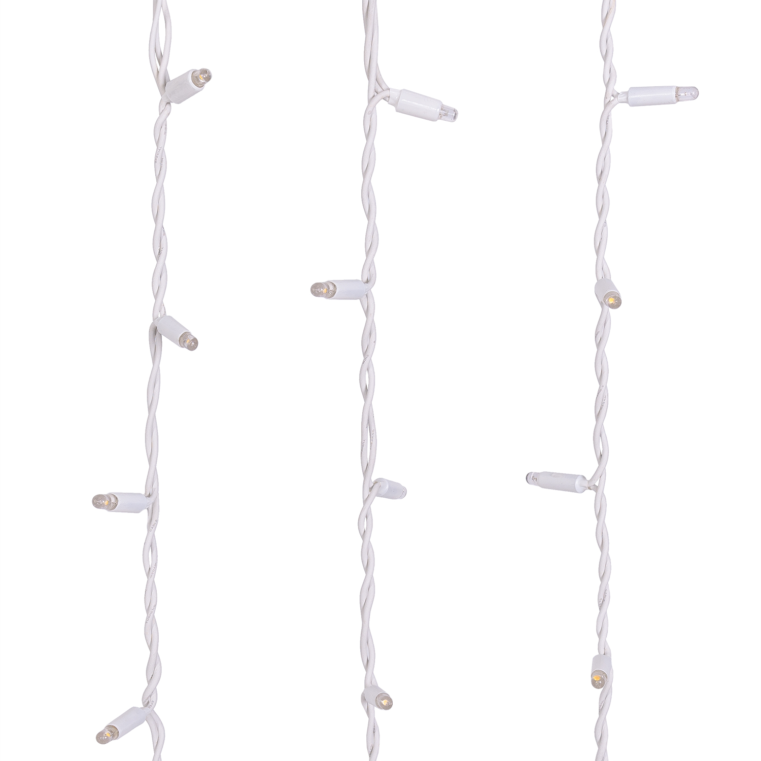 Cortina 2 x h 1,5 m, 240 maxiled blanco cálido, cable blanco, prolongable, IP67 5