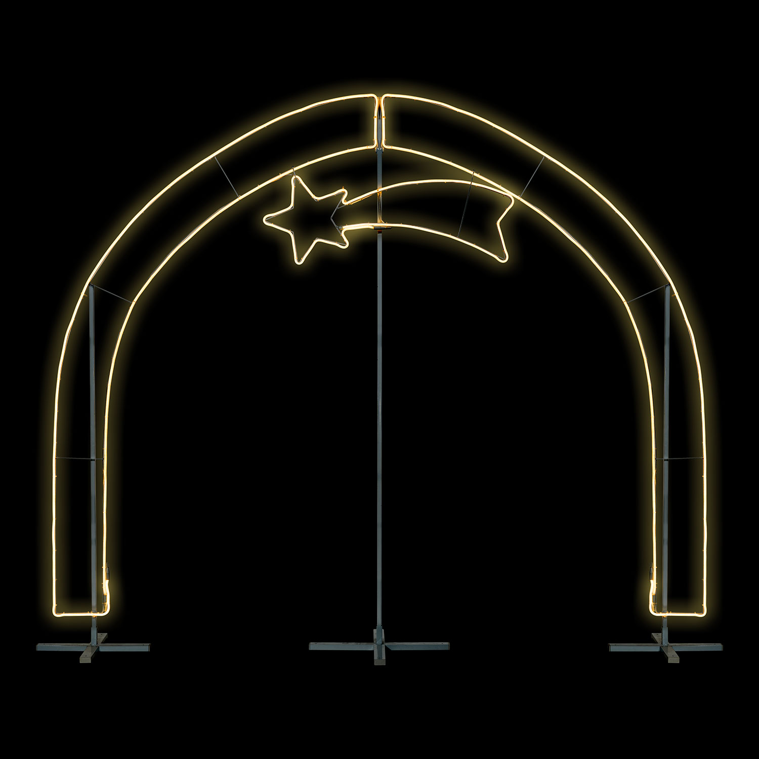 Lampe Crêche, Grotte Maxi en tube lumineux effet néon avec Étoile 200 cm, led blanc chaud Lampe Crêche, Grotte Maxi en tube lumineux effet néon avec Étoile 200 cm, led blanc chaud