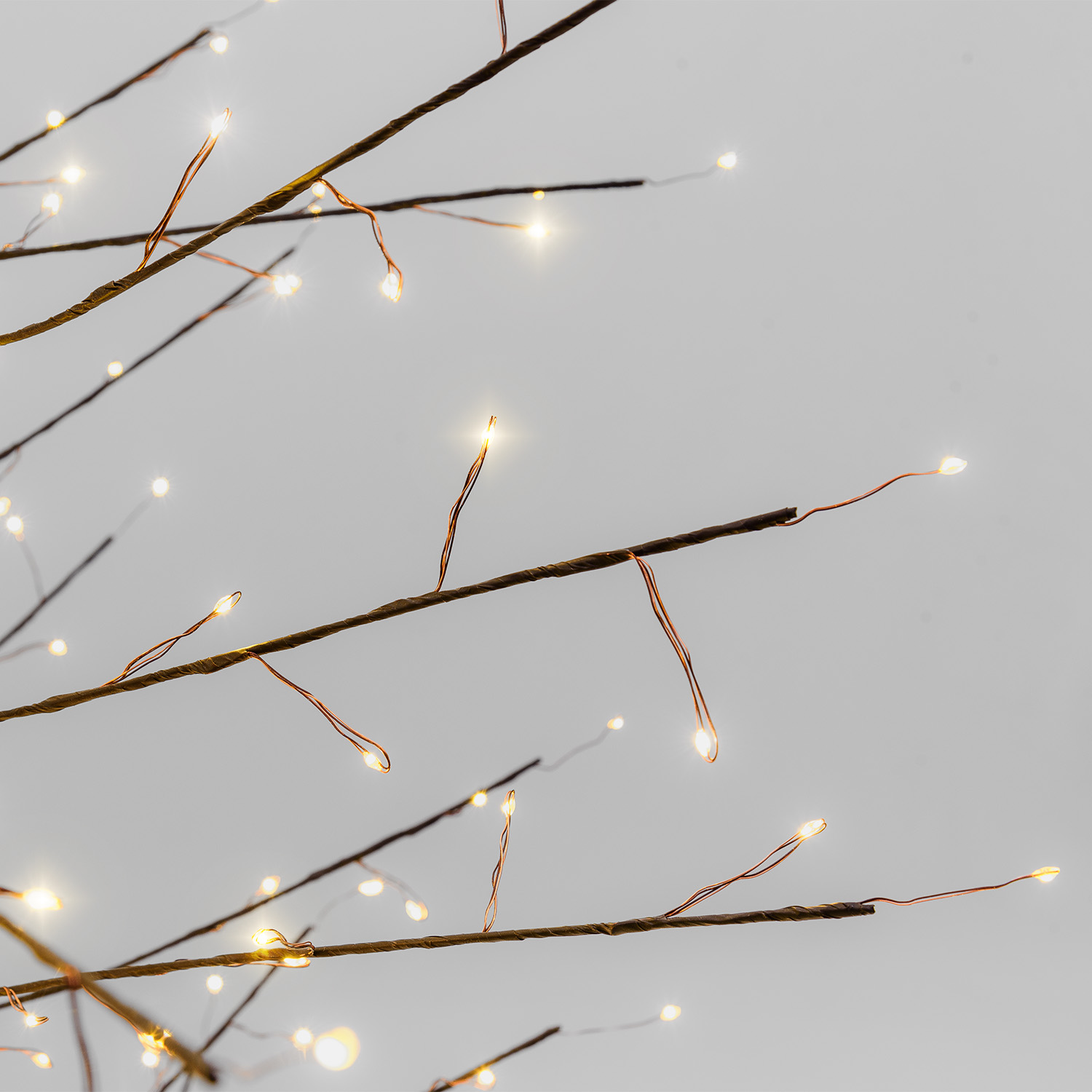 Albero Ramo Tiglio marrone h 1,5 m, 640 microled bianco caldo, uso interno 6