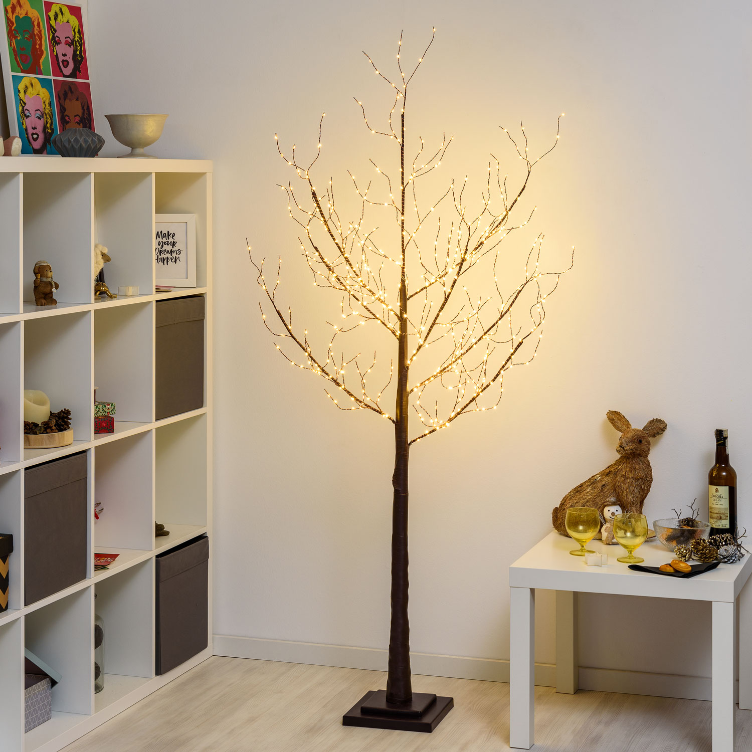 Albero luminoso con 600 microled bianco caldo 2 Albero luminoso con 600 microled bianco caldo 2