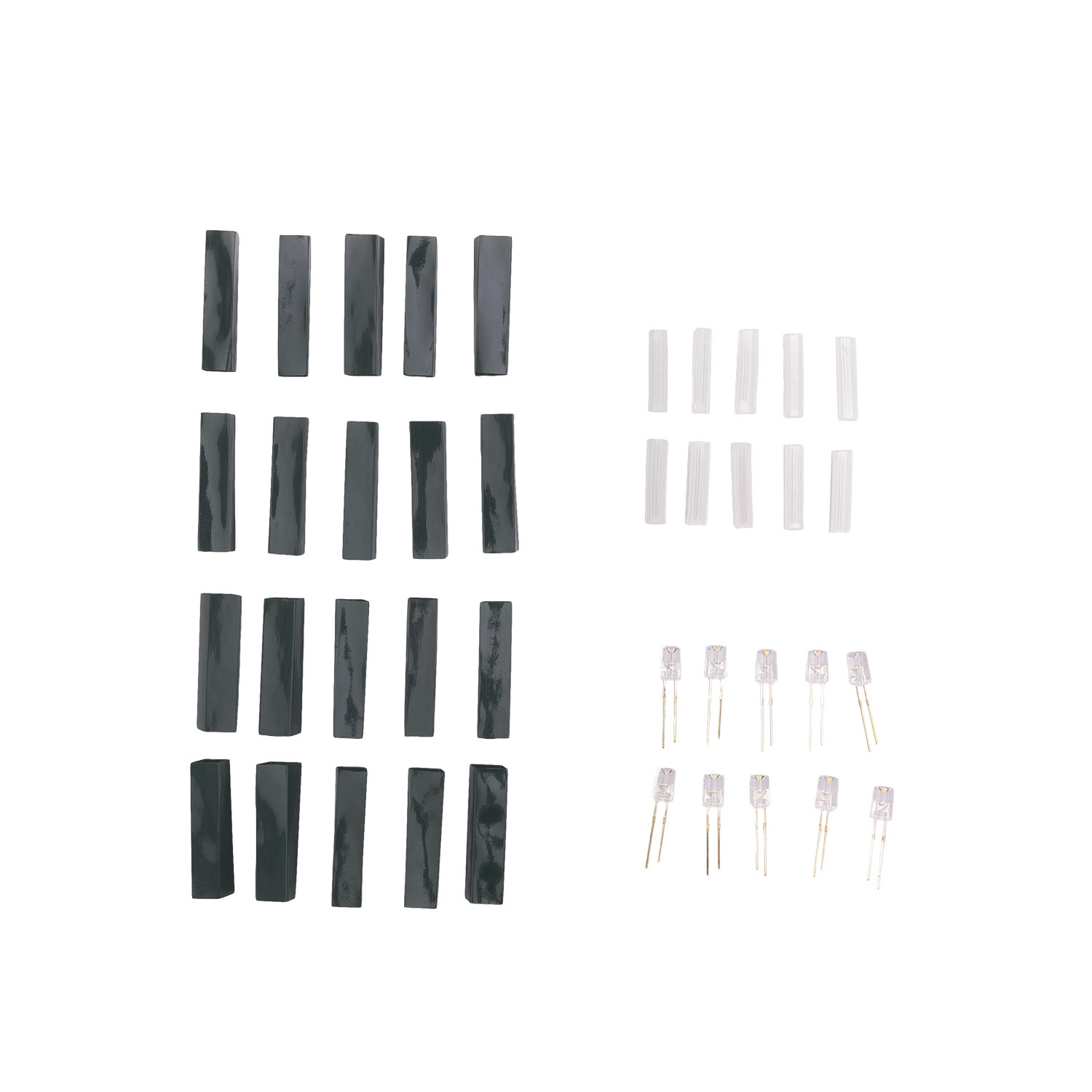Replacement Kit Warm White Connect+, 10 LEDs, Ø 5mm, green sleeves Replacement Kit Warm White Connect+, 10 LEDs, Ø 5mm, green sleeves