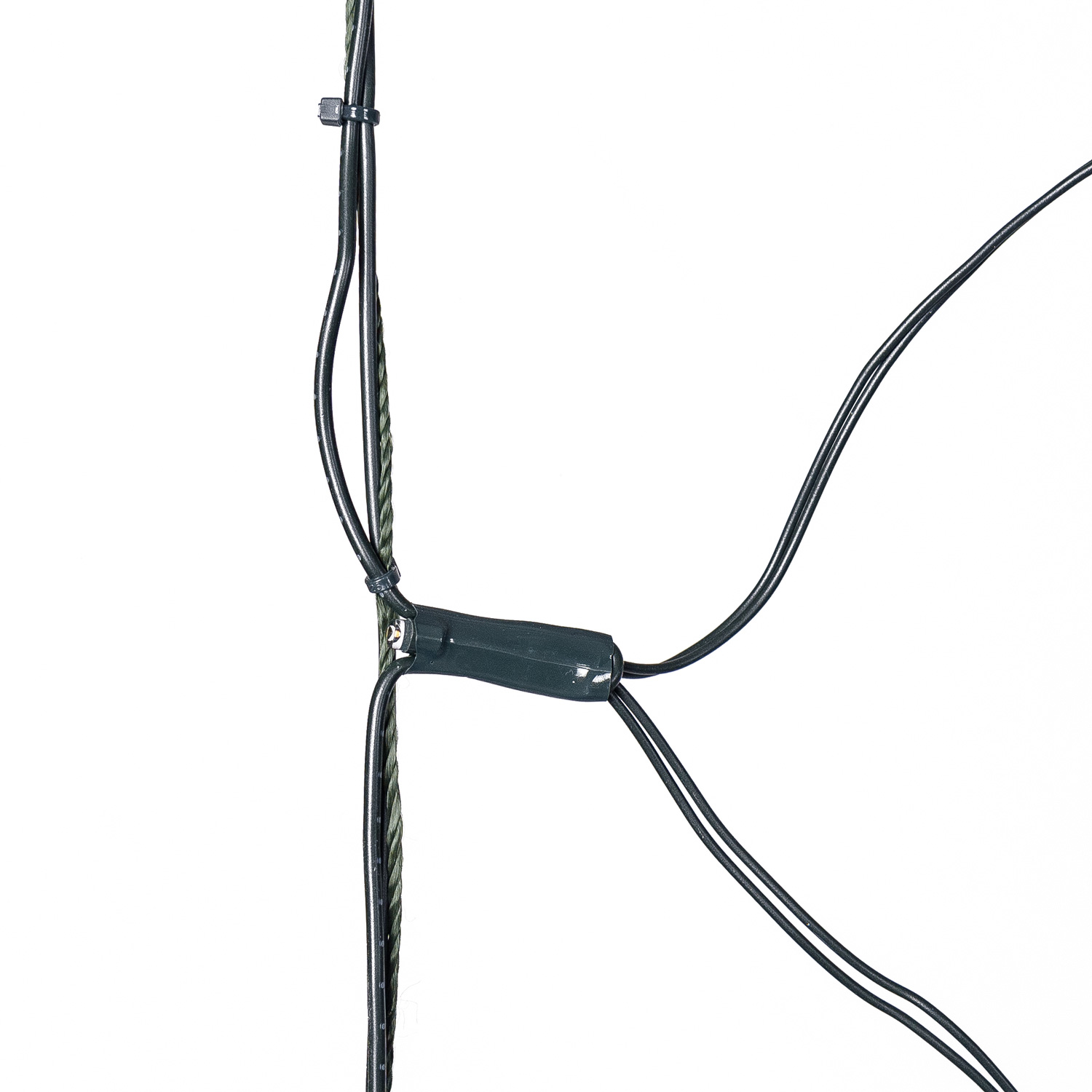 Rete Connect+ 2 x h. 1 m, 120 led bianco caldo, cavo verde, prolungabile 3