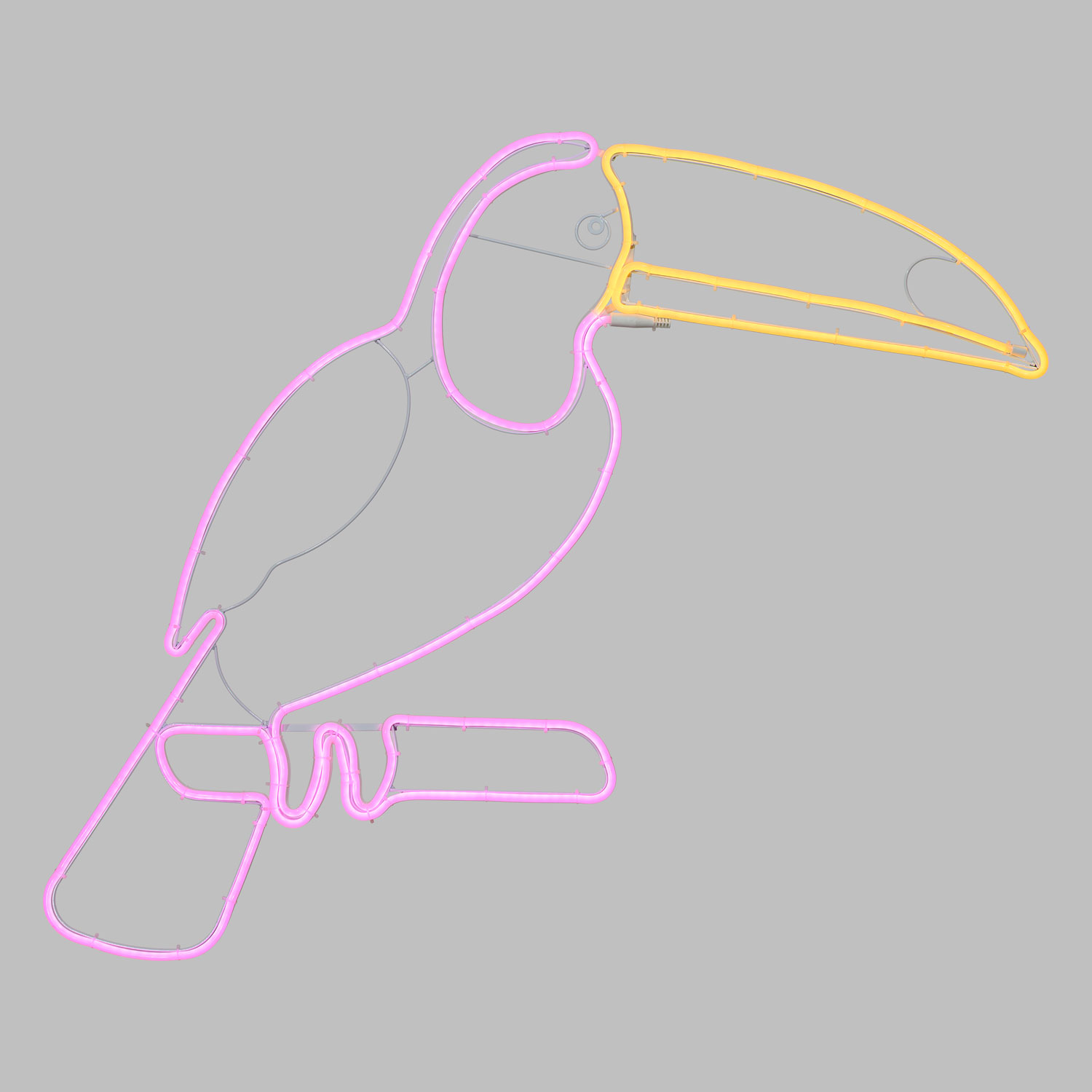 Figura Tucán, manguera efecto neón, 90 cm, 568 led rosa y naranja 2 Figura Tucán, manguera efecto neón, 90 cm, 568 led rosa y naranja 2