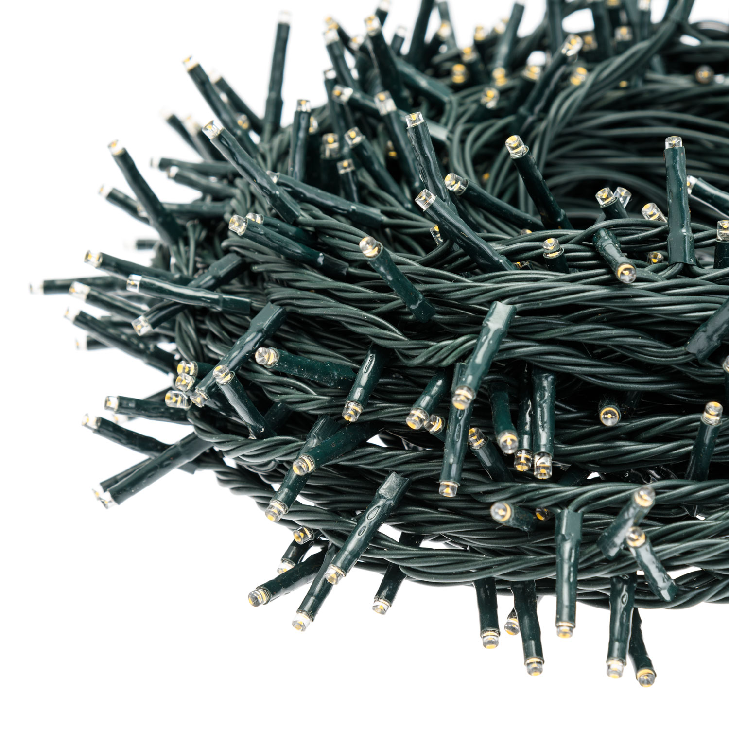 Lichterkette, 25 m lang, mit 500 warmweißen Soft-Mini-LEDs und grünem Kabel 5 Lichterkette, 25 m lang, mit 500 warmweißen Soft-Mini-LEDs und grünem Kabel 5