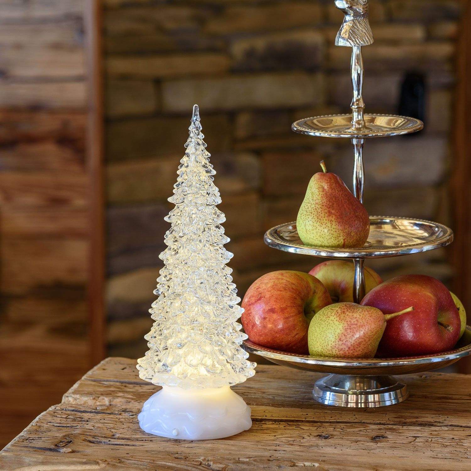 Sapin de Noël Acrylique effet Glaçé, led blanc chaud 9 Sapin de Noël Acrylique effet Glaçé, led blanc chaud 9