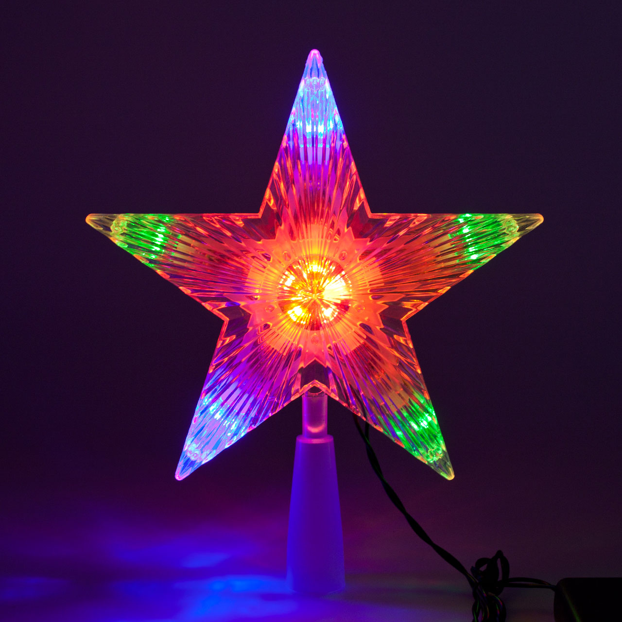 Baumspitze Stern, h 21 cm, 10 LEDs multicolor 4 Baumspitze Stern, h 21 cm, 10 LEDs multicolor 4