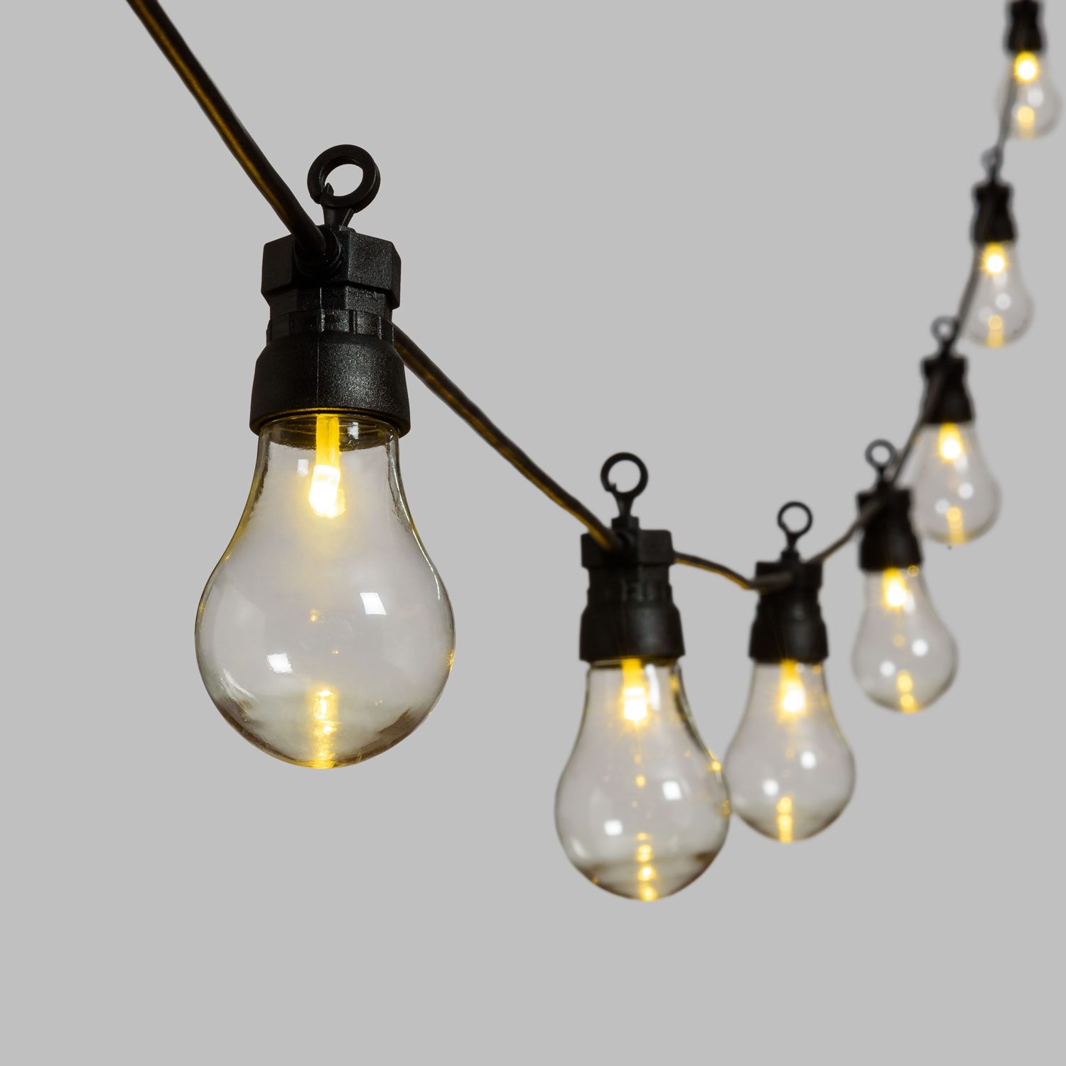 Catena 30 lampadine vintage led bianco caldo, Ø 50 mm 2 Catena 30 lampadine vintage led bianco caldo, Ø 50 mm 2