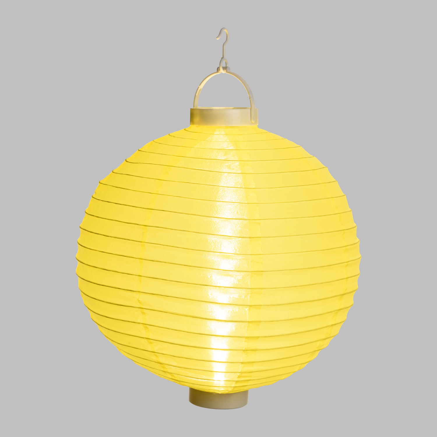 Lanterna luminosa in tessuto giallo Ø 30 cm, led bianco caldo 2 Lanterna luminosa in tessuto giallo Ø 30 cm, led bianco caldo 2