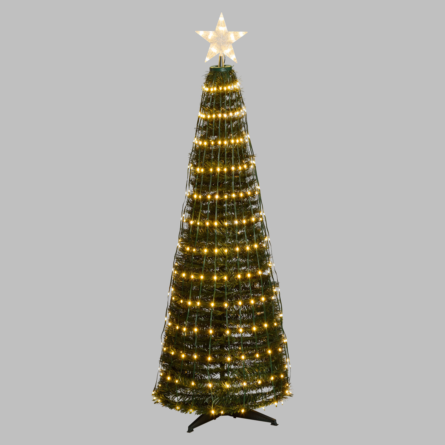 Árbol cónico plegable h 150 cm, Gotas de luz led blanco cálido y blanco frío 8 Árbol cónico plegable h 150 cm, Gotas de luz led blanco cálido y blanco frío 8