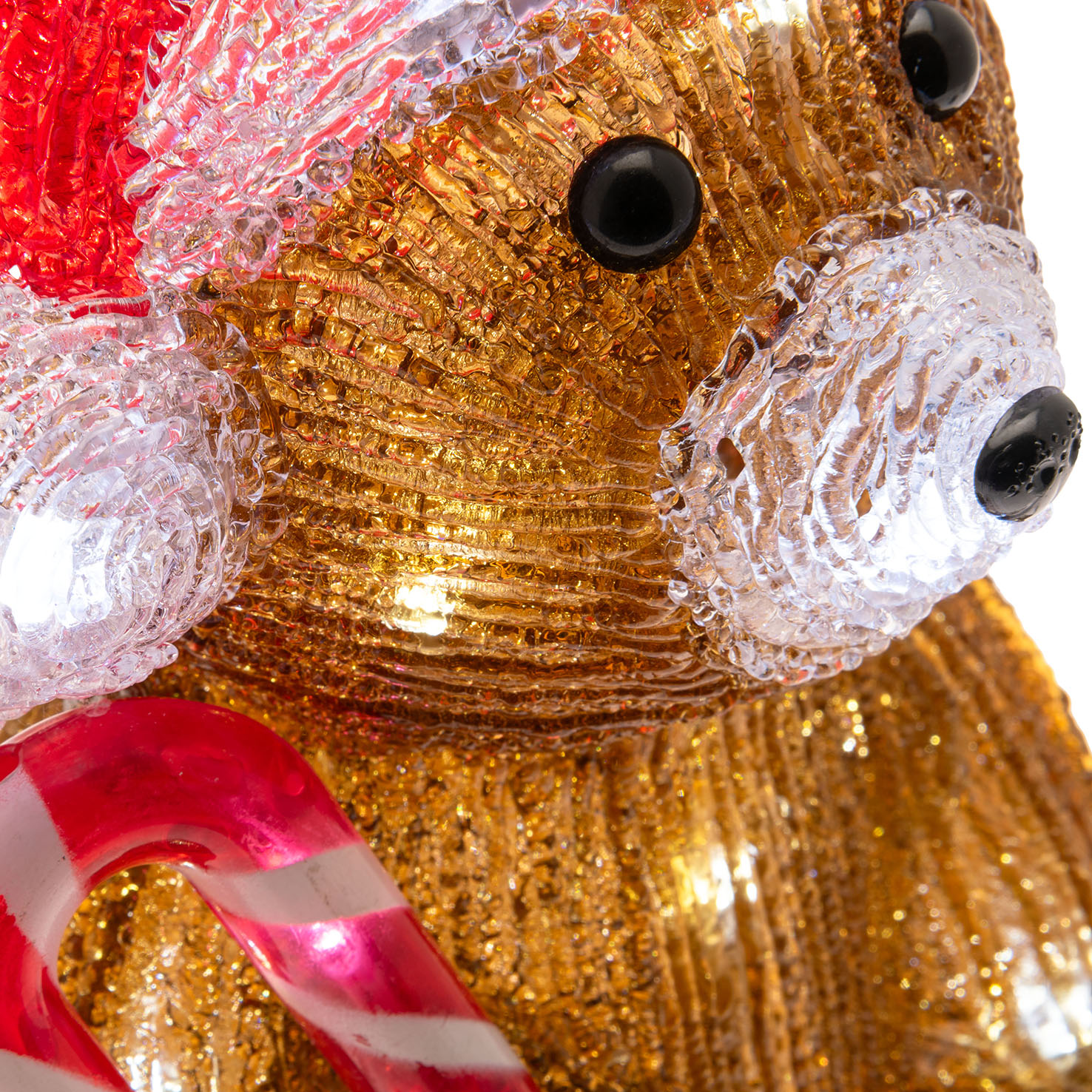 Battery-operated Christmas bear with Candy Cane, h 24 cm, 32 cold white LEDs 5 Battery-operated Christmas bear with Candy Cane, h 24 cm, 32 cold white LEDs 5