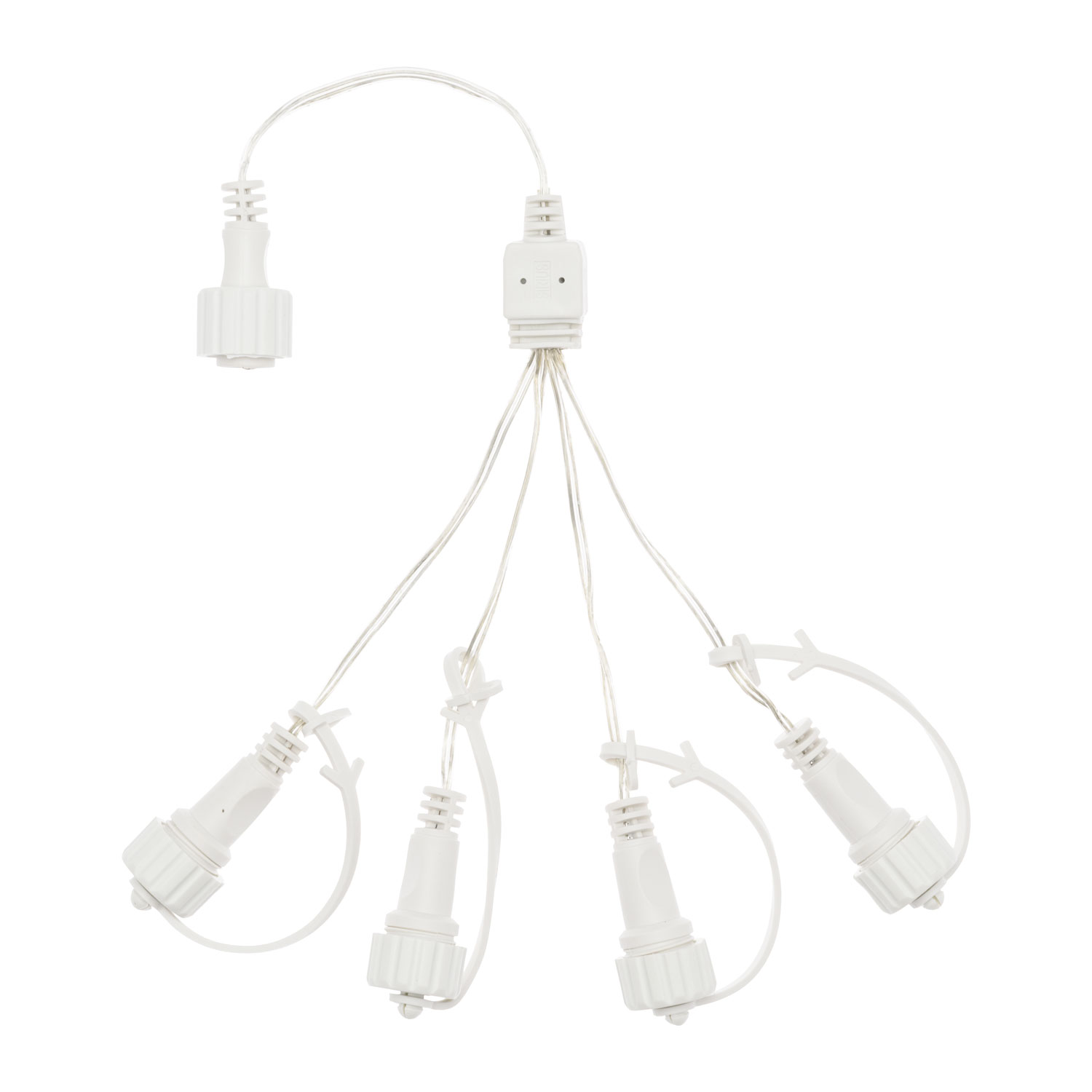 Connecteur Y 3 Sorties Pour Guirlandes Lumineuses 2 Broches - Étanche IP65 - Pour Noël, Extérieur, Filets Lumineux