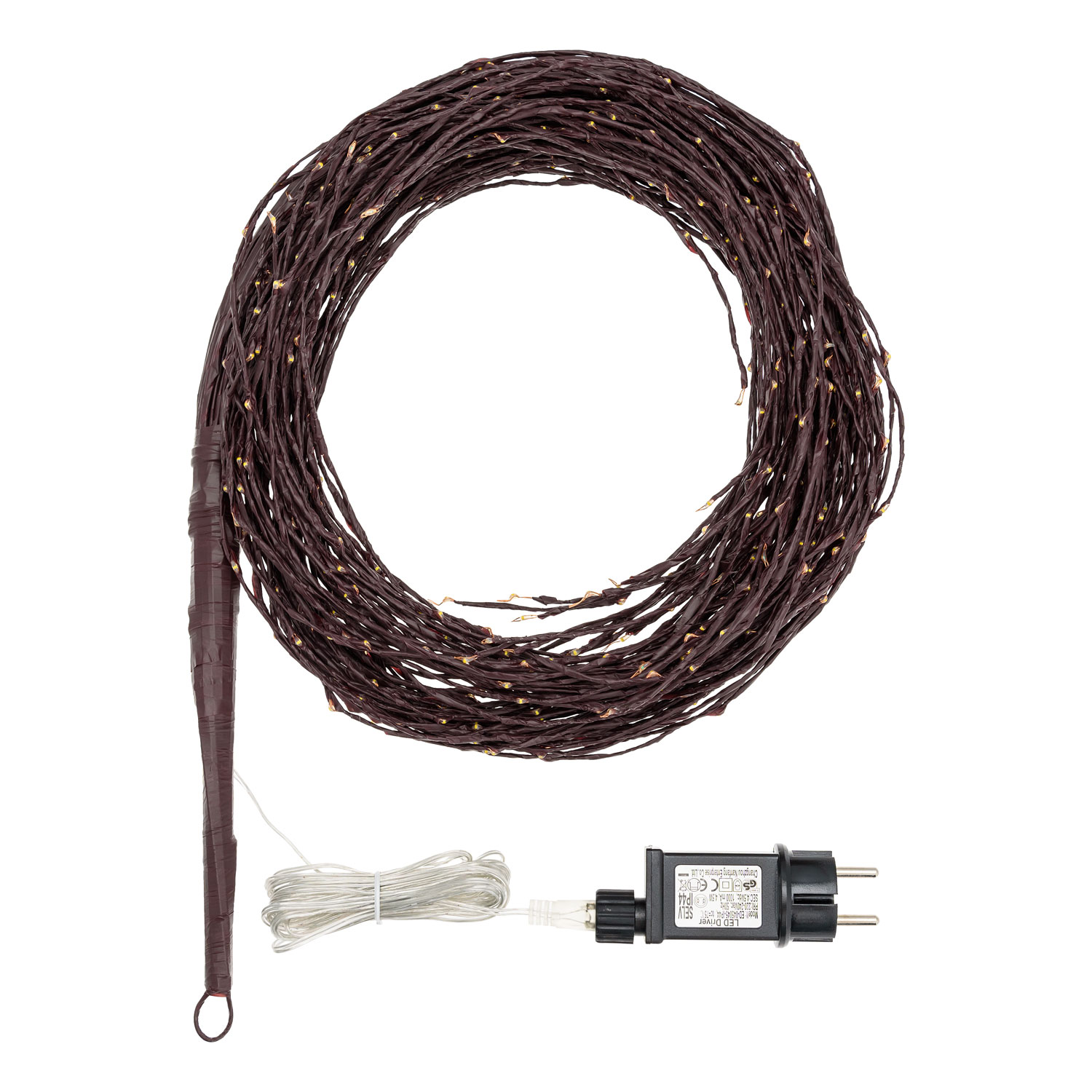 Branche de saule pleureur marron, 800 microled blanc chaud 3 Branche de saule pleureur marron, 800 microled blanc chaud 3