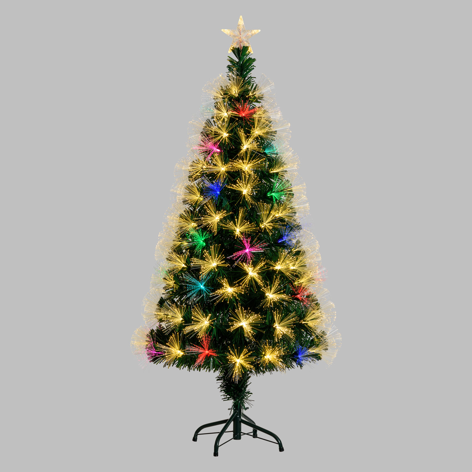 Árbol navideño Led fibra óptica con destellos h. 130cm 9 Árbol navideño Led fibra óptica con destellos h. 130cm 9