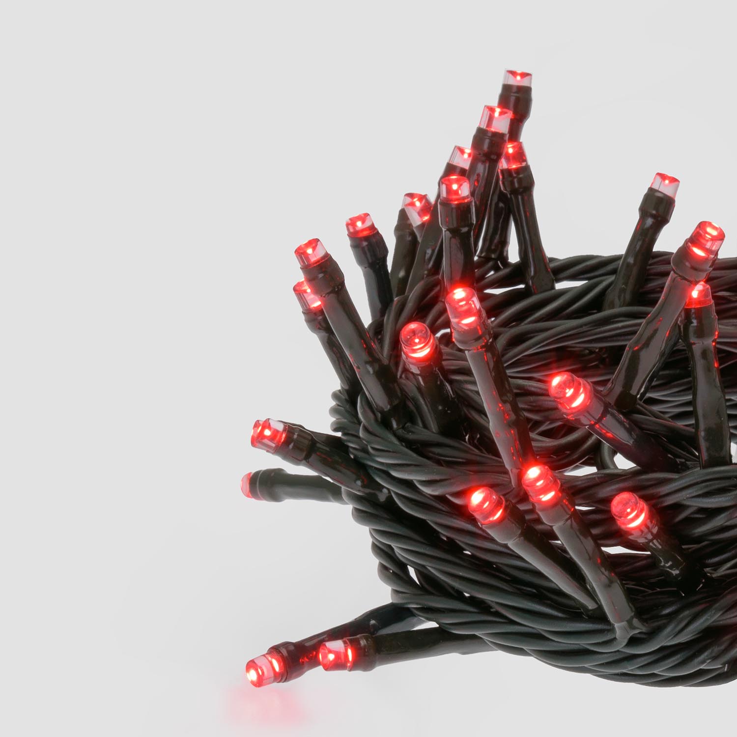 Lichterkette Connect+ 5 m, 50 LEDs rot, grünes Kabel, verlängerbar. 3 Lichterkette Connect+ 5 m, 50 LEDs rot, grünes Kabel, verlängerbar. 3